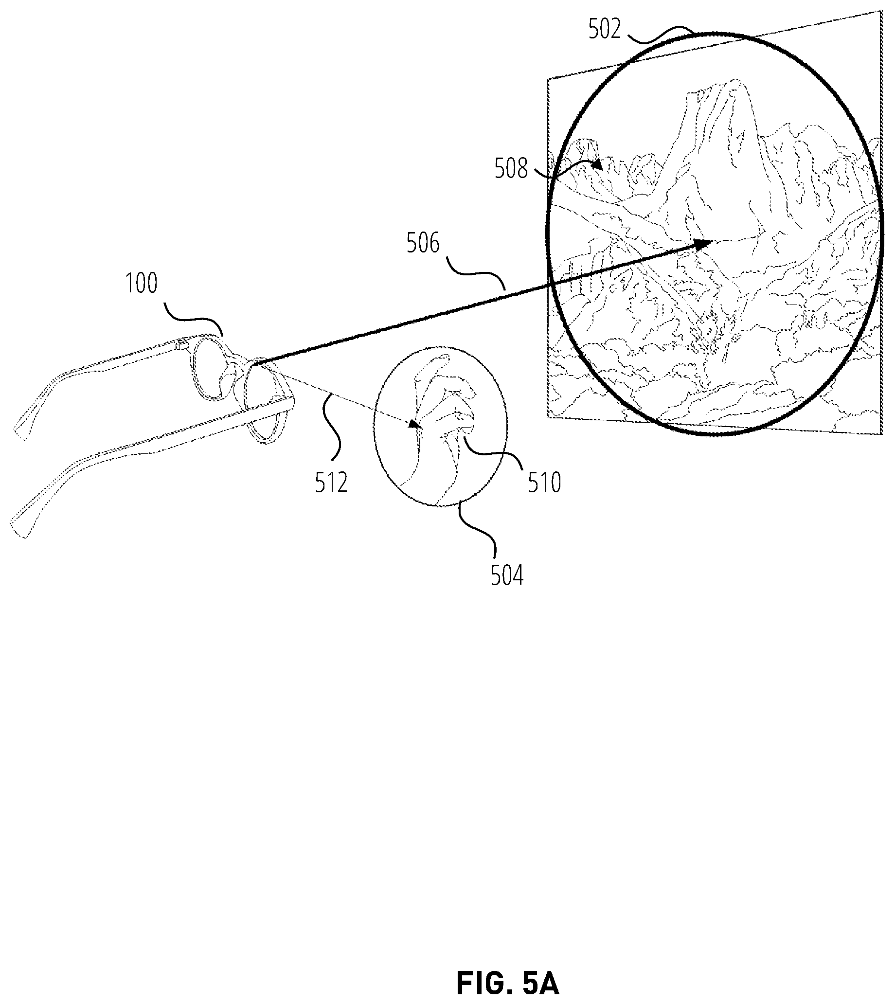 Patent US12105891 Figure 5 – Steerable camera for AR hand tracking