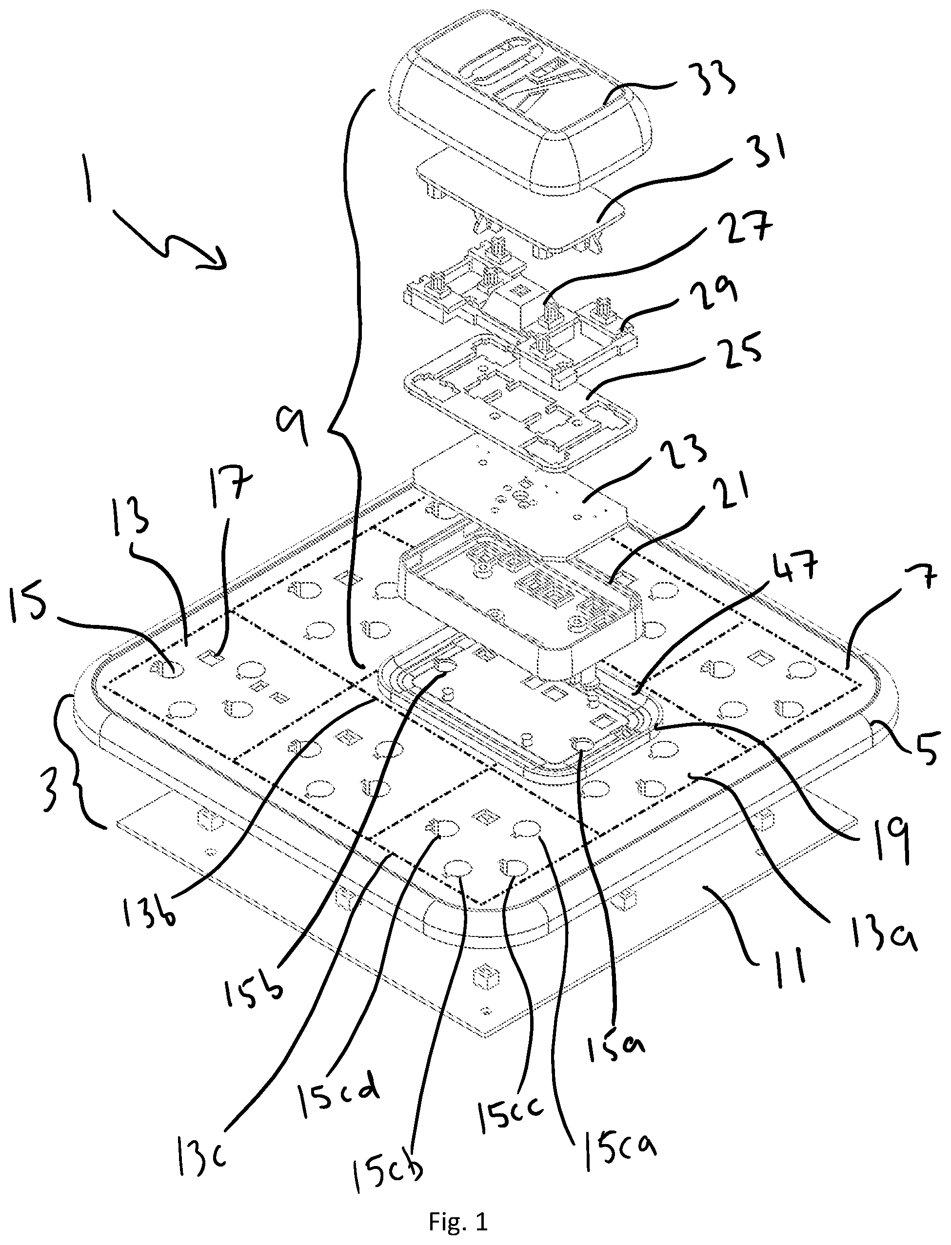 Patent US12105893 Figure 1 – Reconfigurable keyboard