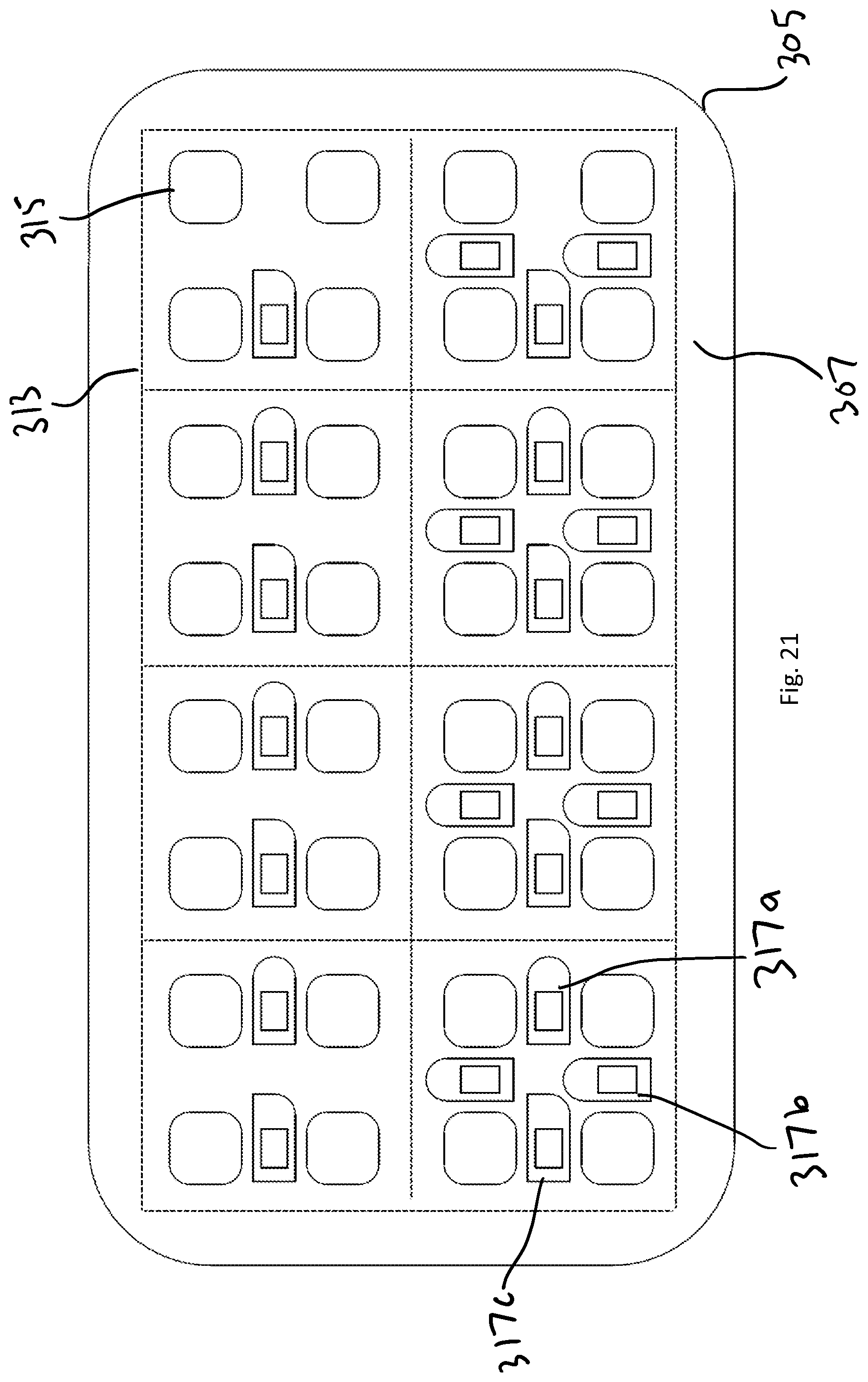 Patent US12105893 Figure 13 – Reconfigurable keyboard