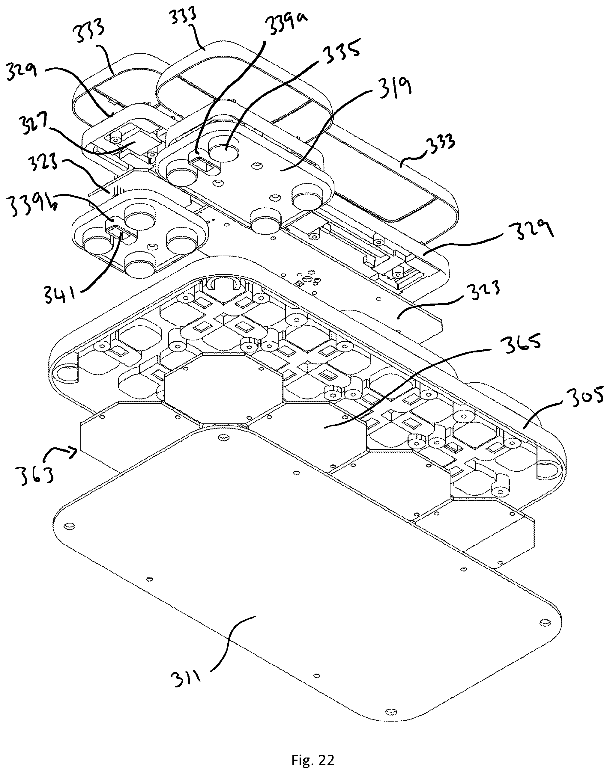 Patent US12105893 Figure 14 – Reconfigurable keyboard