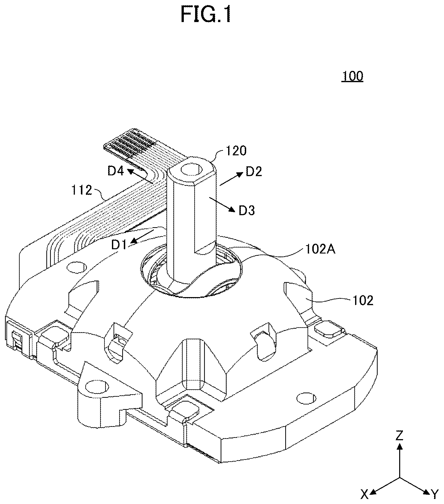 Patent US12105895 Figure 1 – Operating device using variable resistor