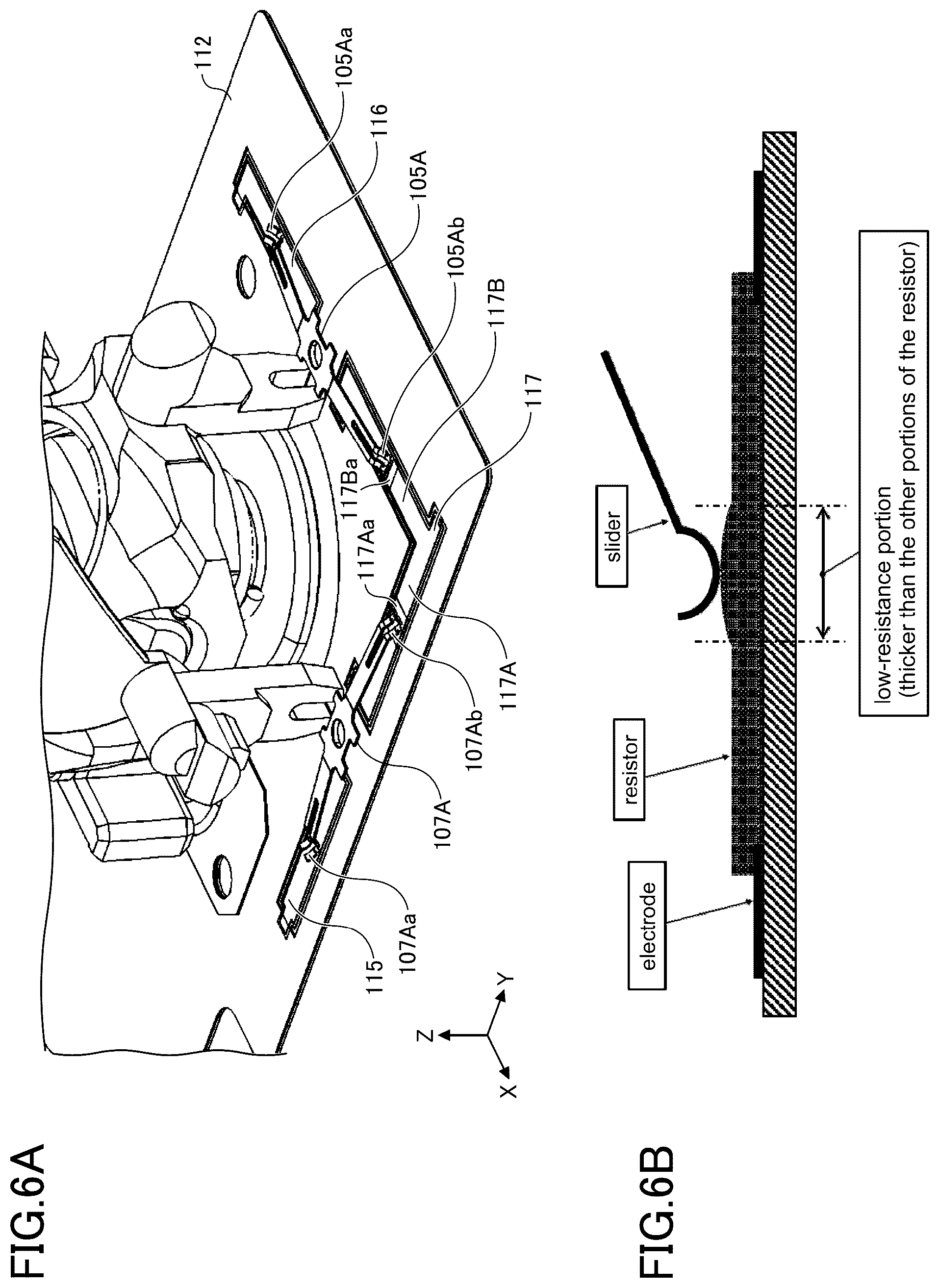Patent US12105895 Figure 6 – Operating device using variable resistor
