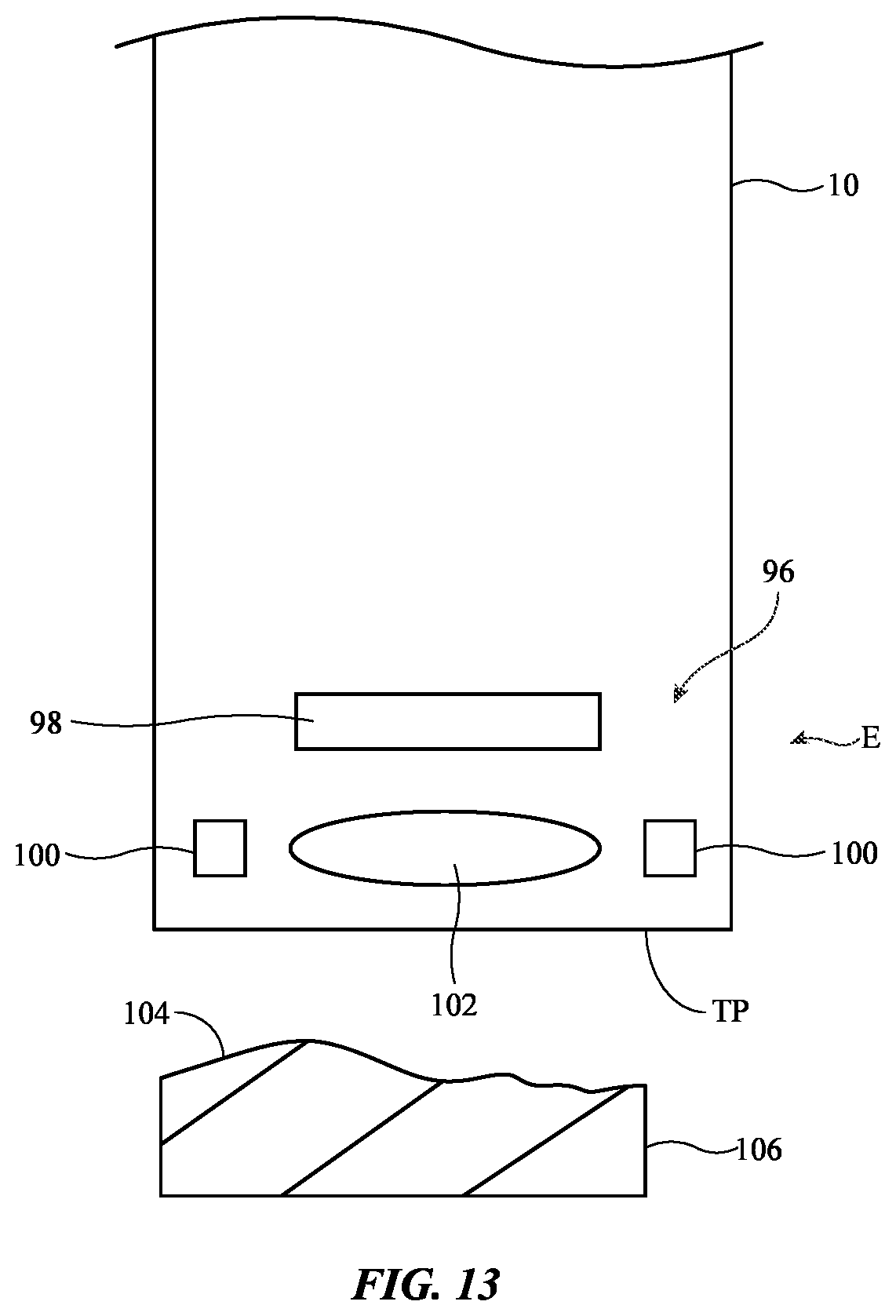 Patent US12105897 Figure 11 – Electronic device with optical sensor for sampling surfaces