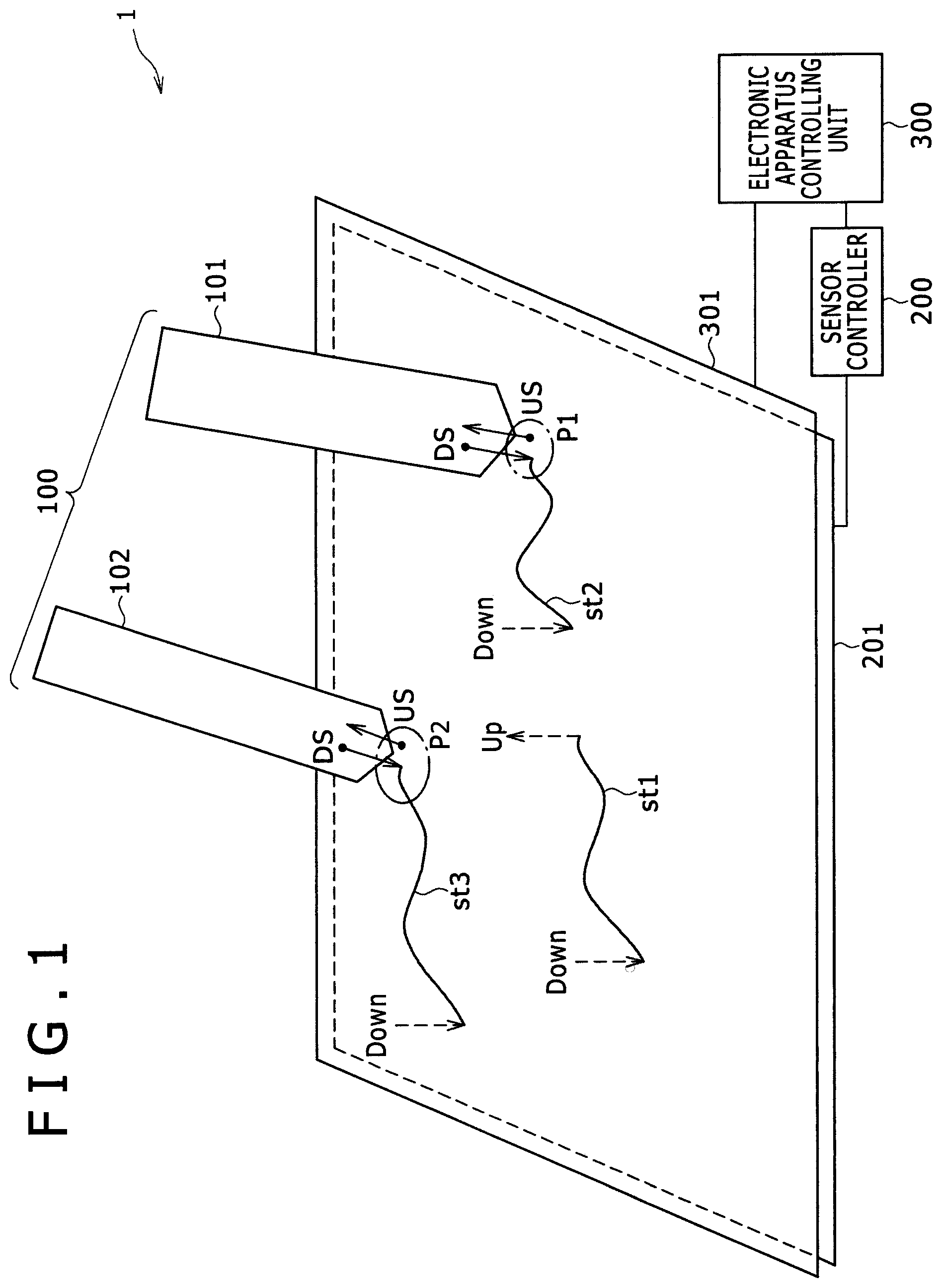 Patent US12105898 Figure 1 – Active capacitive stylus, sensor controller, related system and method