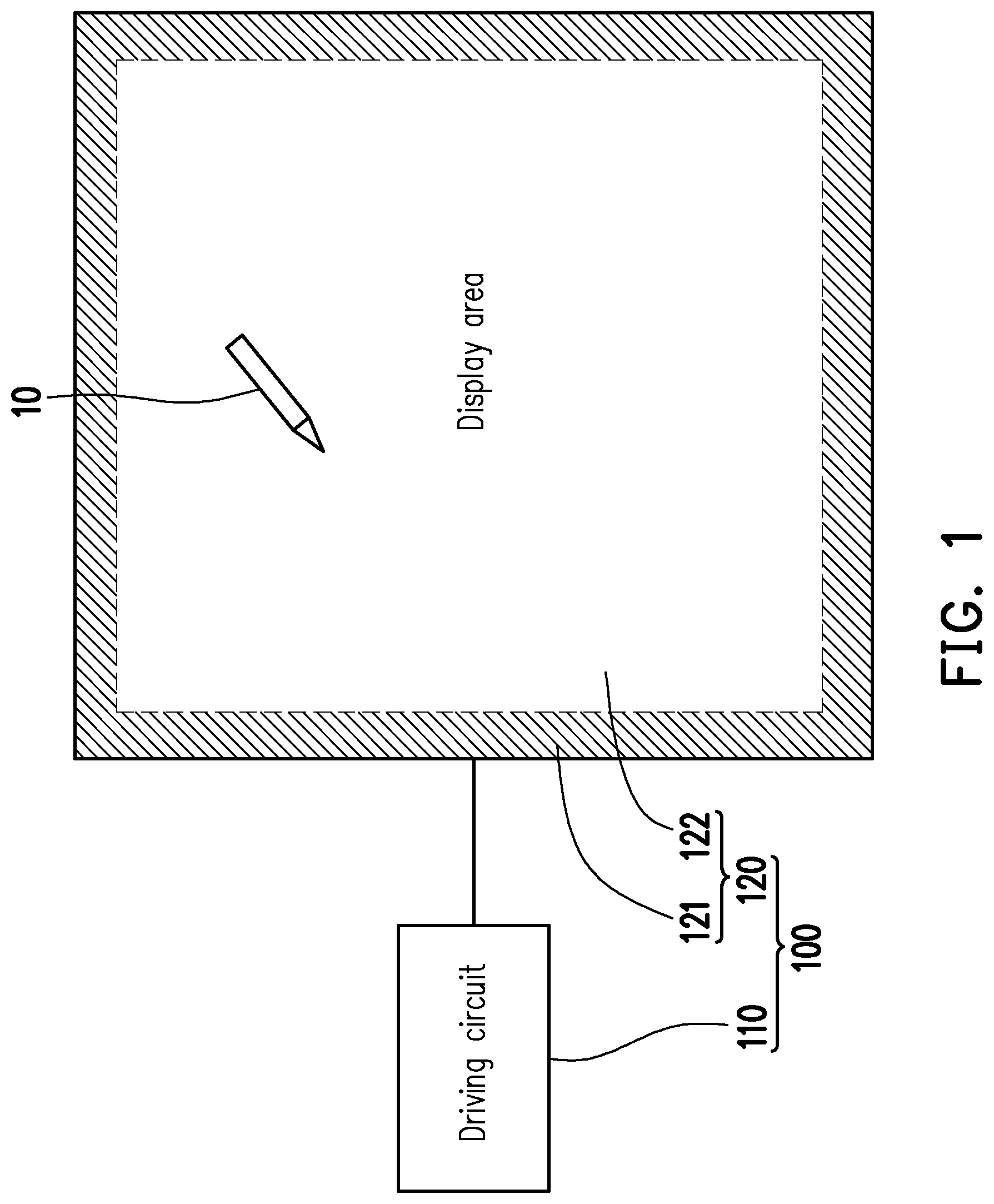 Patent US12105907 Figure 1 – Display panel and operation method thereof