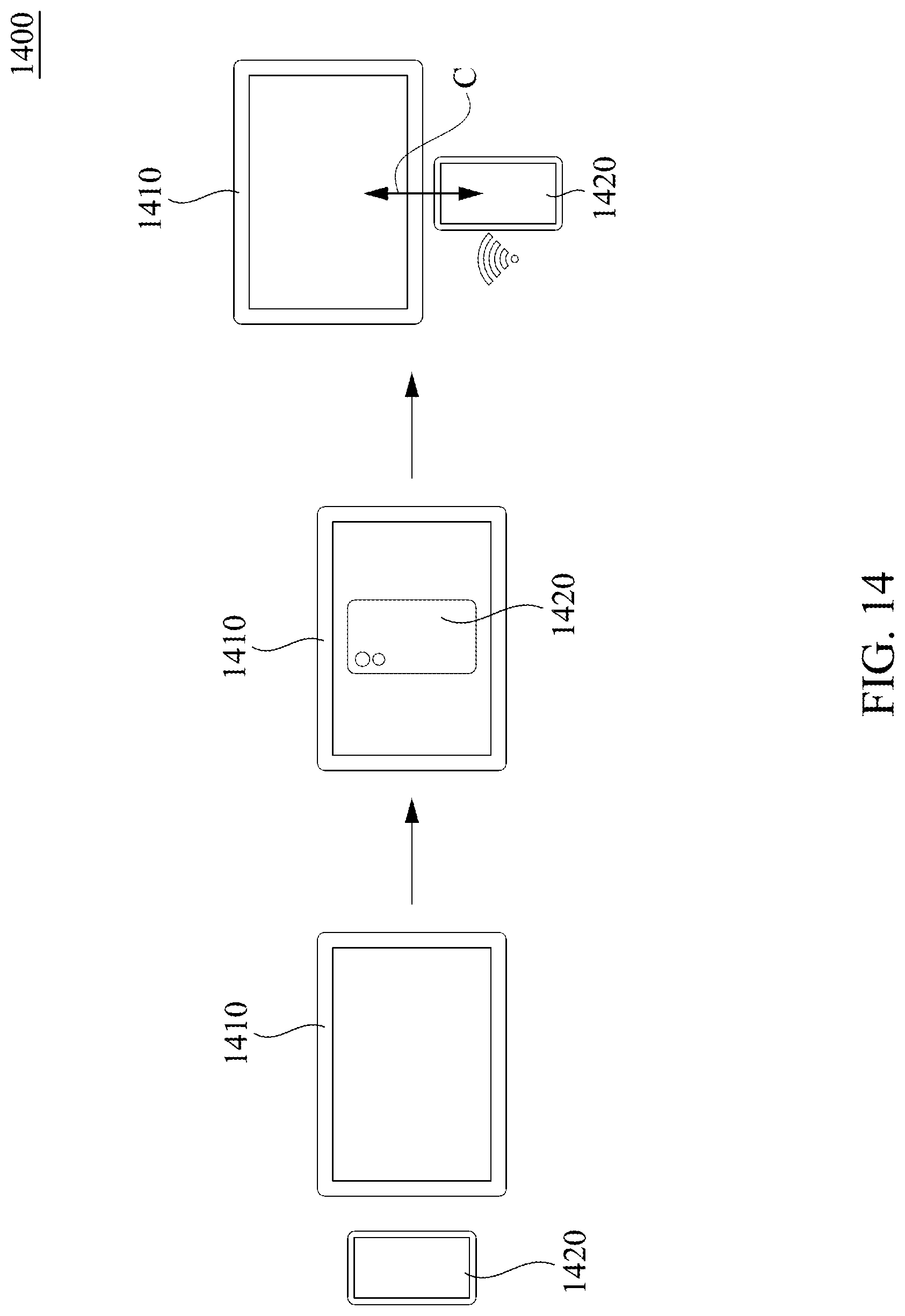 Patent US12105908 Figure 14 – Transmission system of cooperating touch devices
