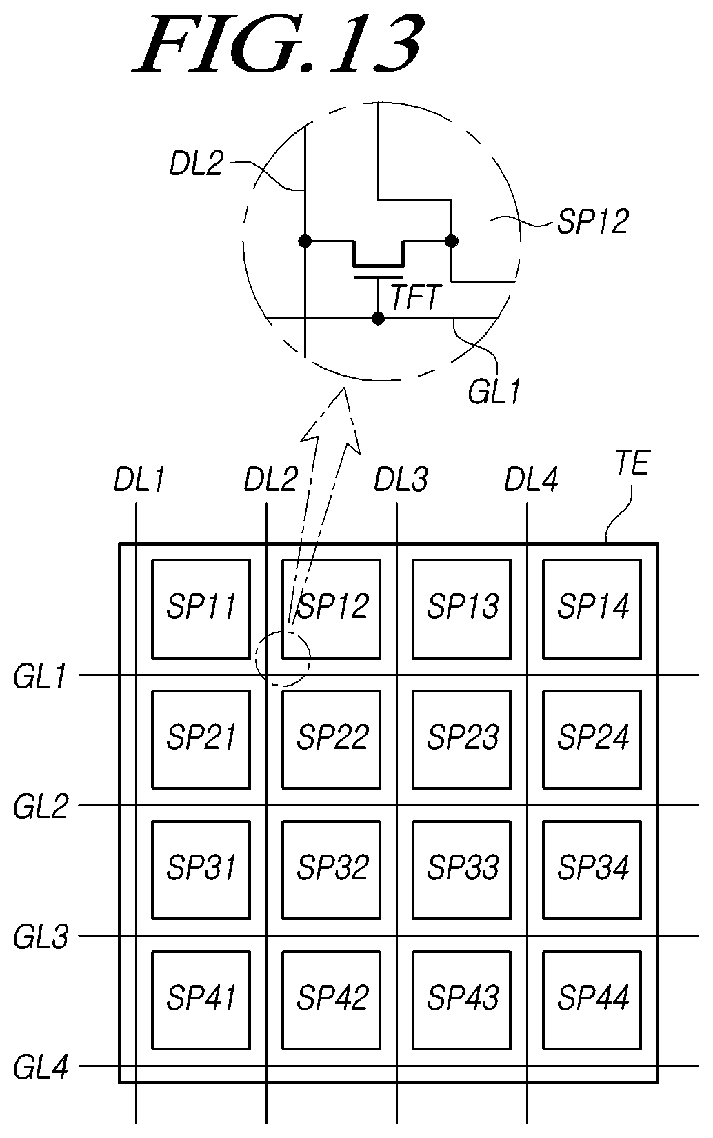 Patent US12105911 Figure 13 – Touch display device and touch driving method