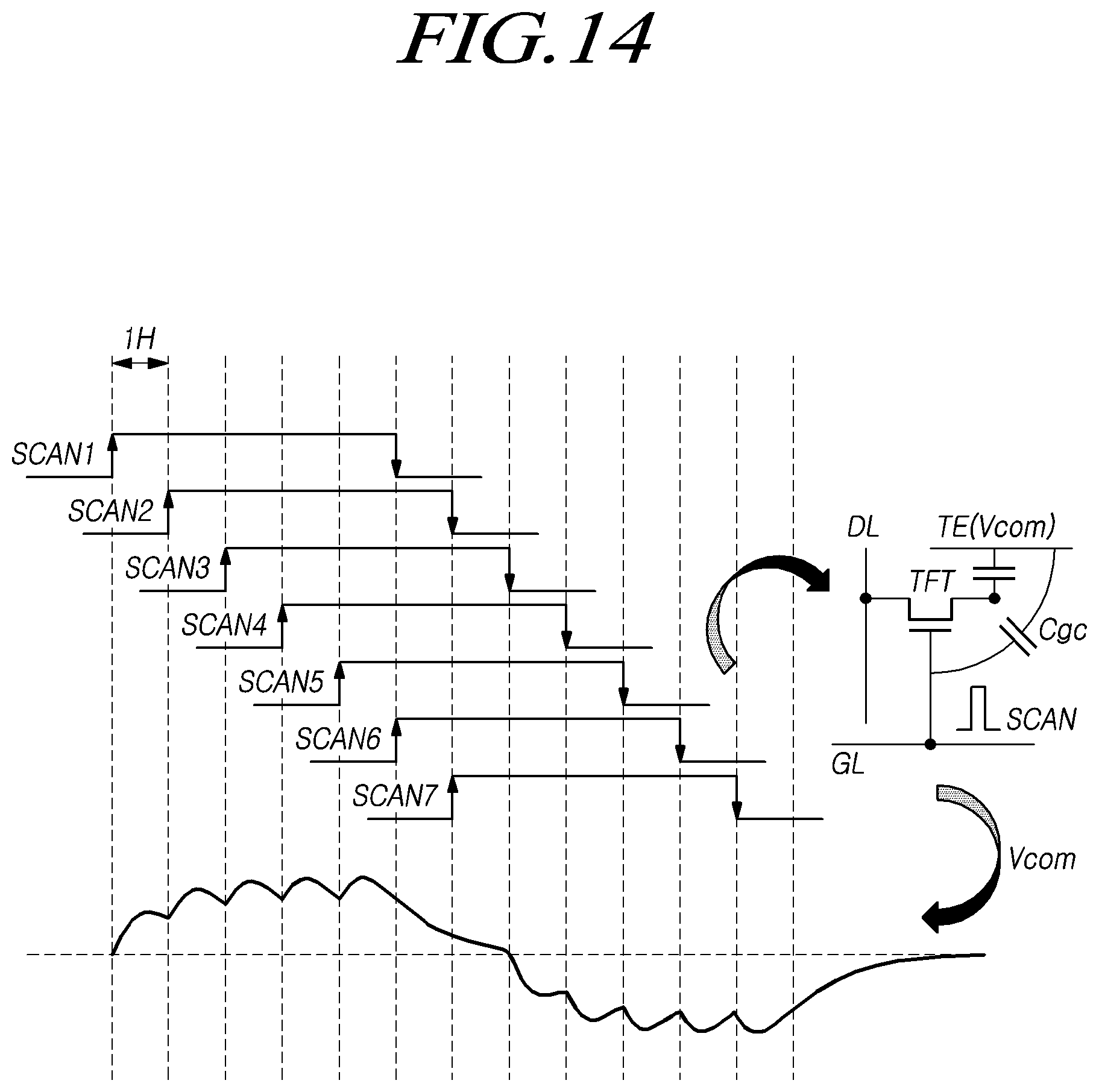 Patent US12105911 Figure 14 – Touch display device and touch driving method
