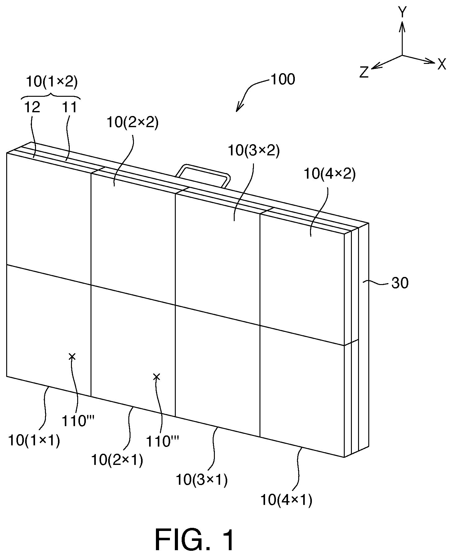 Patent US12105914 Figure 1 – Touch display device