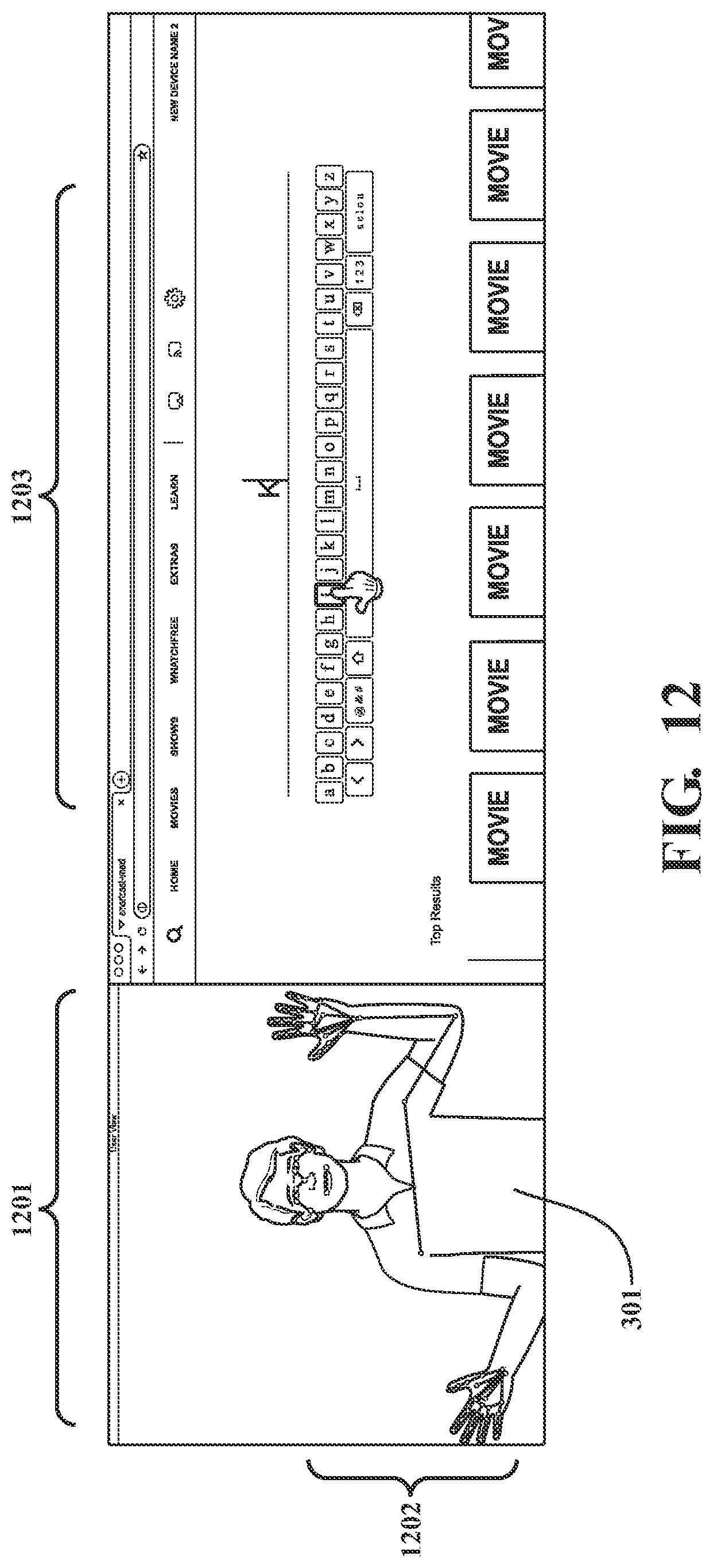 Patent US12105916 Figure 12 – Systems and methods for providing on-screen virtual keyboards