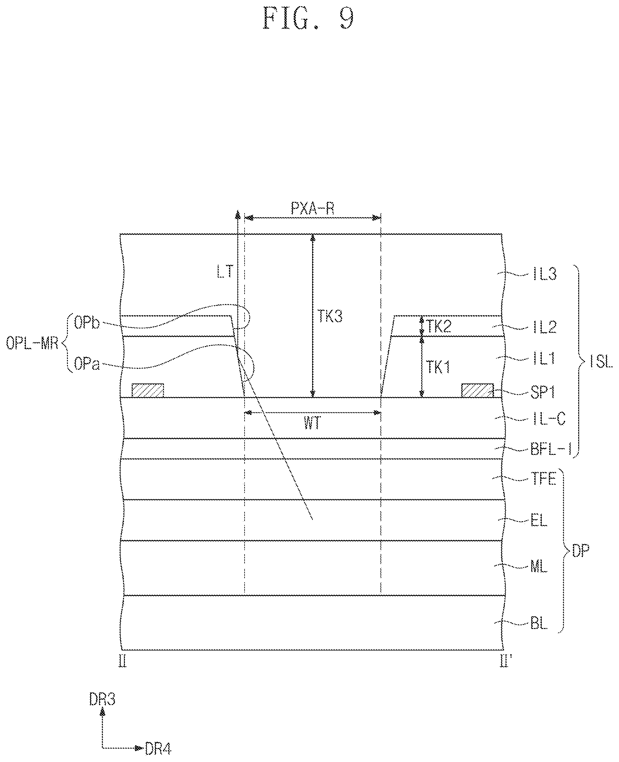 Patent US12105918 Figure 9 – Display device and method of manufacturing display device
