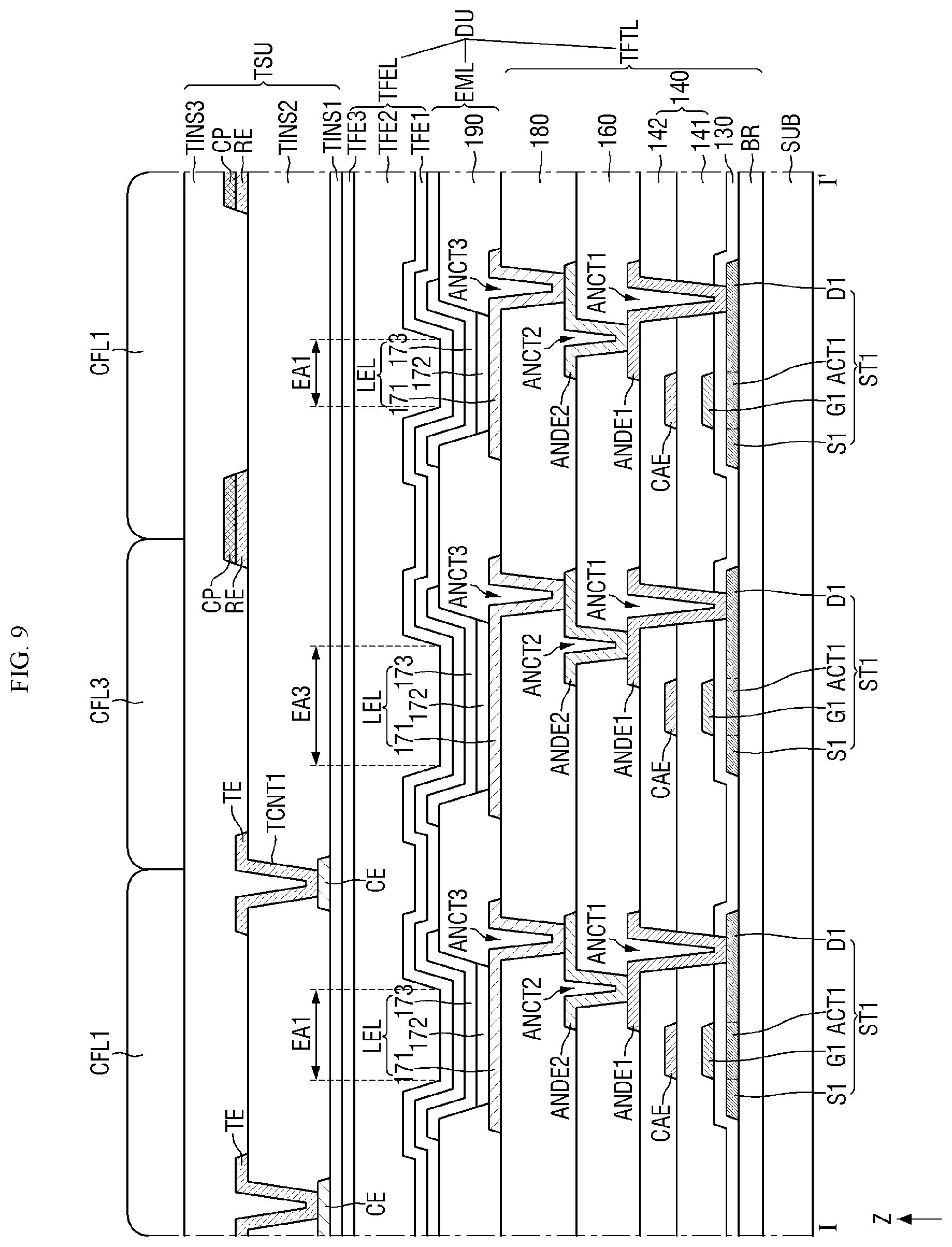 Patent US12105920 Figure 9 – Display device and touch input system including the same