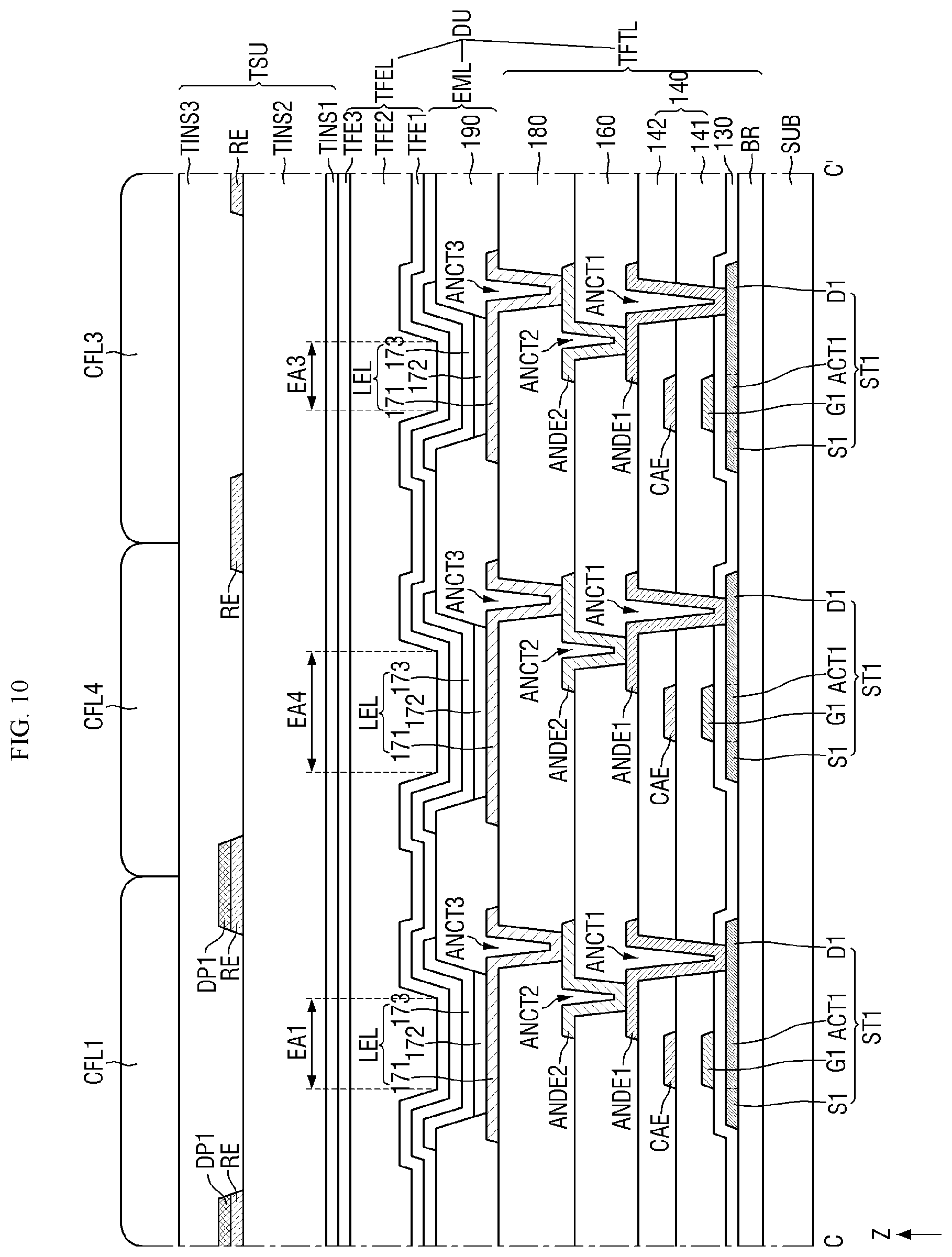 Patent US12105920 Figure 10 – Display device and touch input system including the same