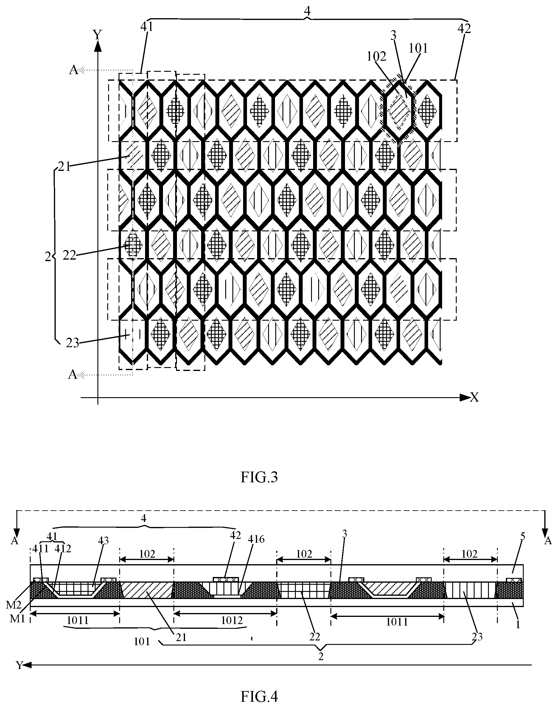 Patent US12105922 Figure 3 – Touch panel, manufacturing method thereof and display panel