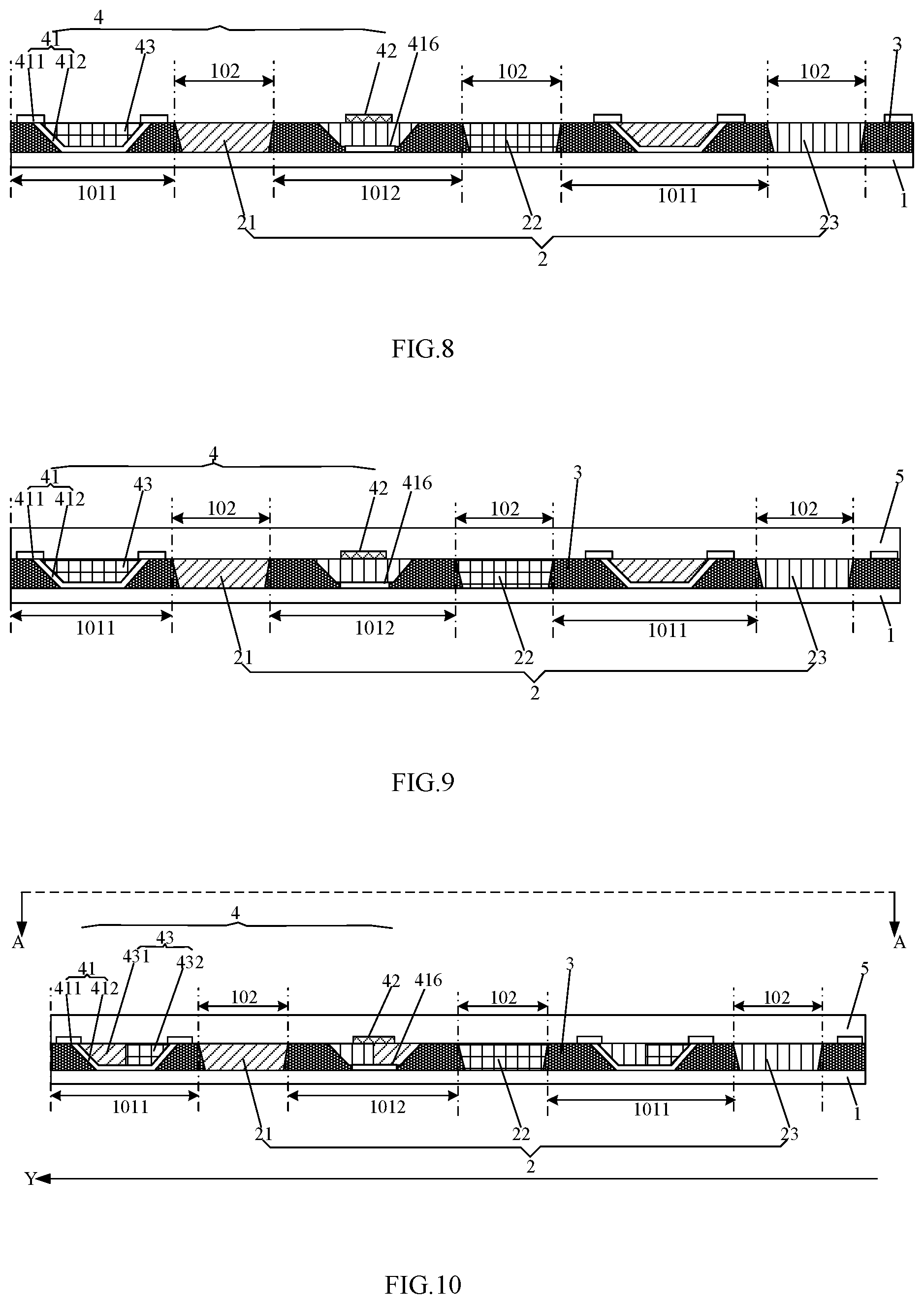 Patent US12105922 Figure 5 – Touch panel, manufacturing method thereof and display panel