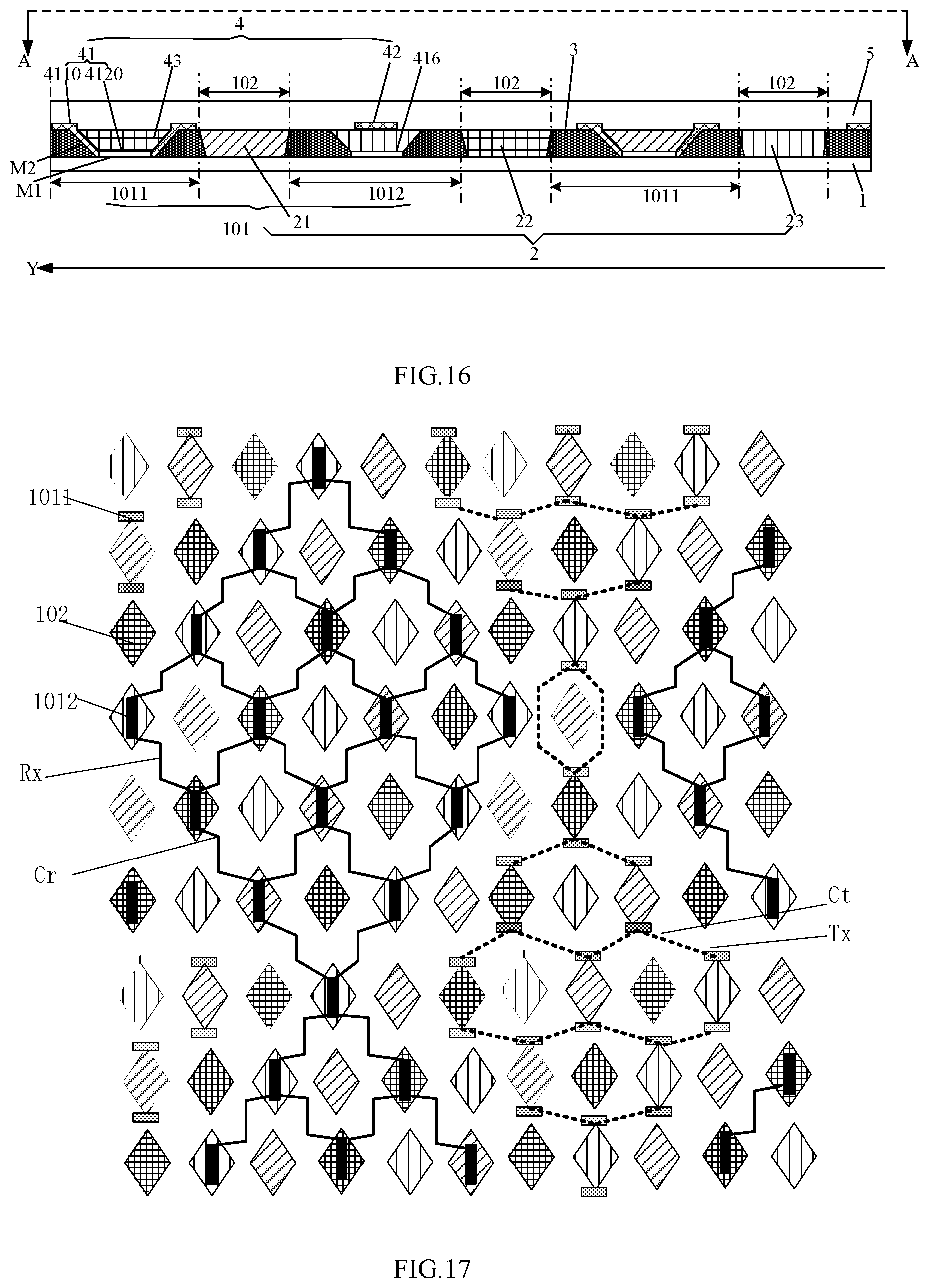 Patent US12105922 Figure 8 – Touch panel, manufacturing method thereof and display panel