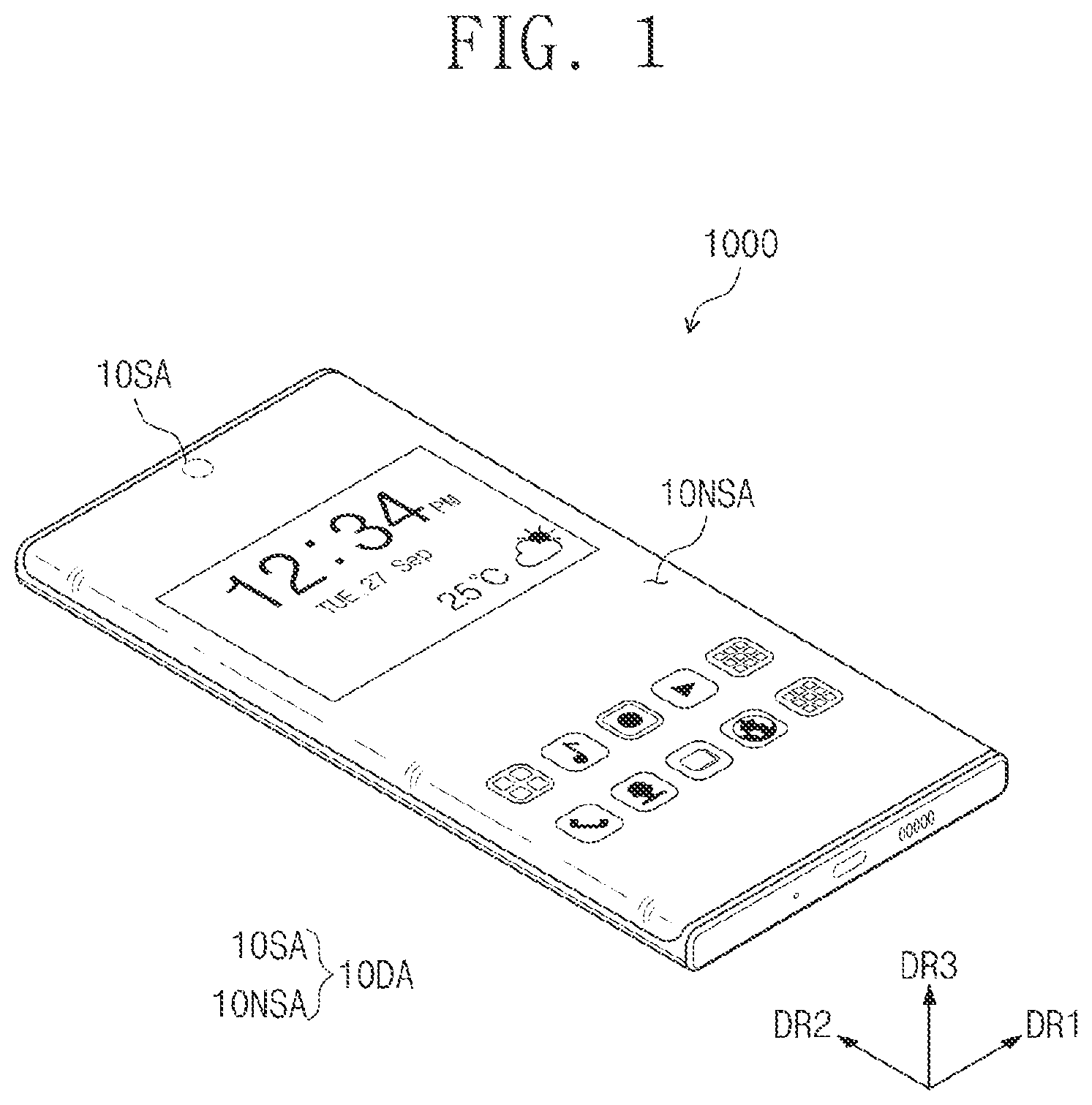 Patent US12105924 Figure 1 – Display device and electronic device including the same