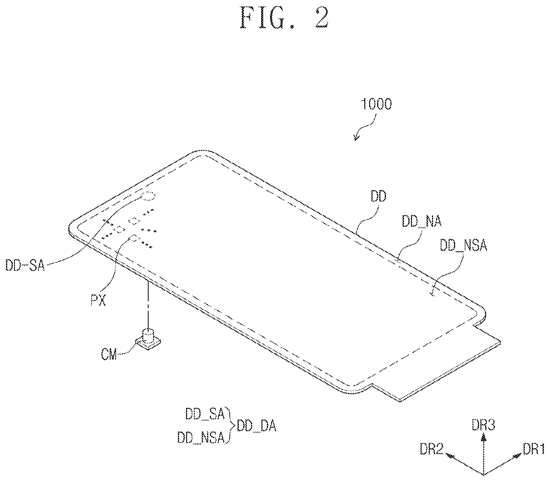 Patent US12105924 Figure 2 – Display device and electronic device including the same