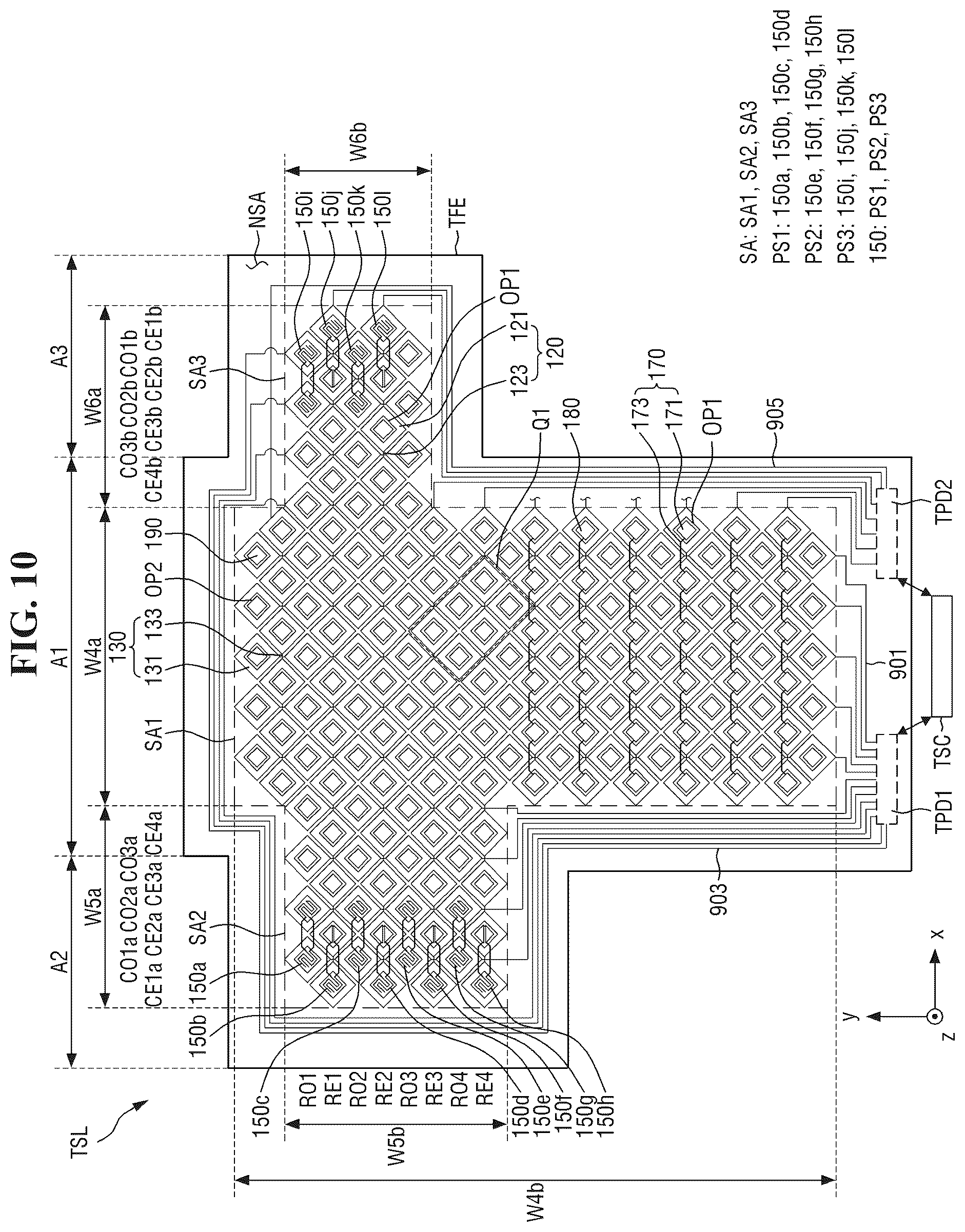 Patent US12105925 Figure 9 – Touch sensor and display device