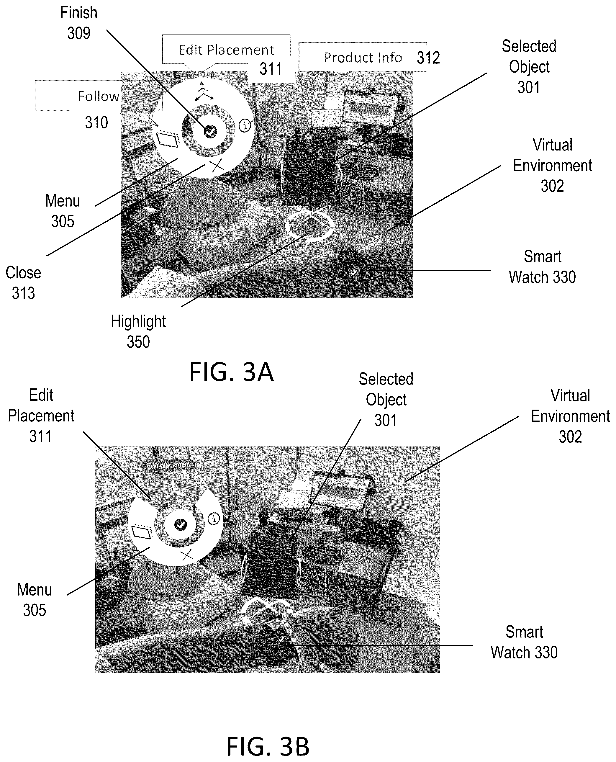Patent US12105926 Figure 4 – XR manipulation feature with smart watch