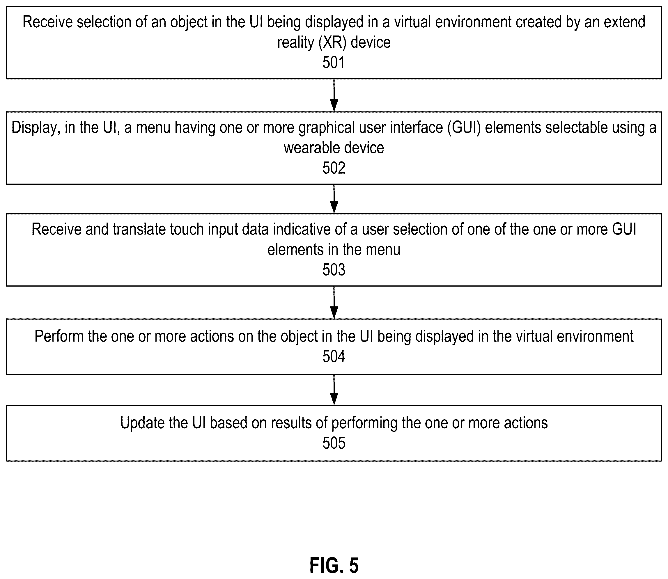 Patent US12105926 Figure 8 – XR manipulation feature with smart watch
