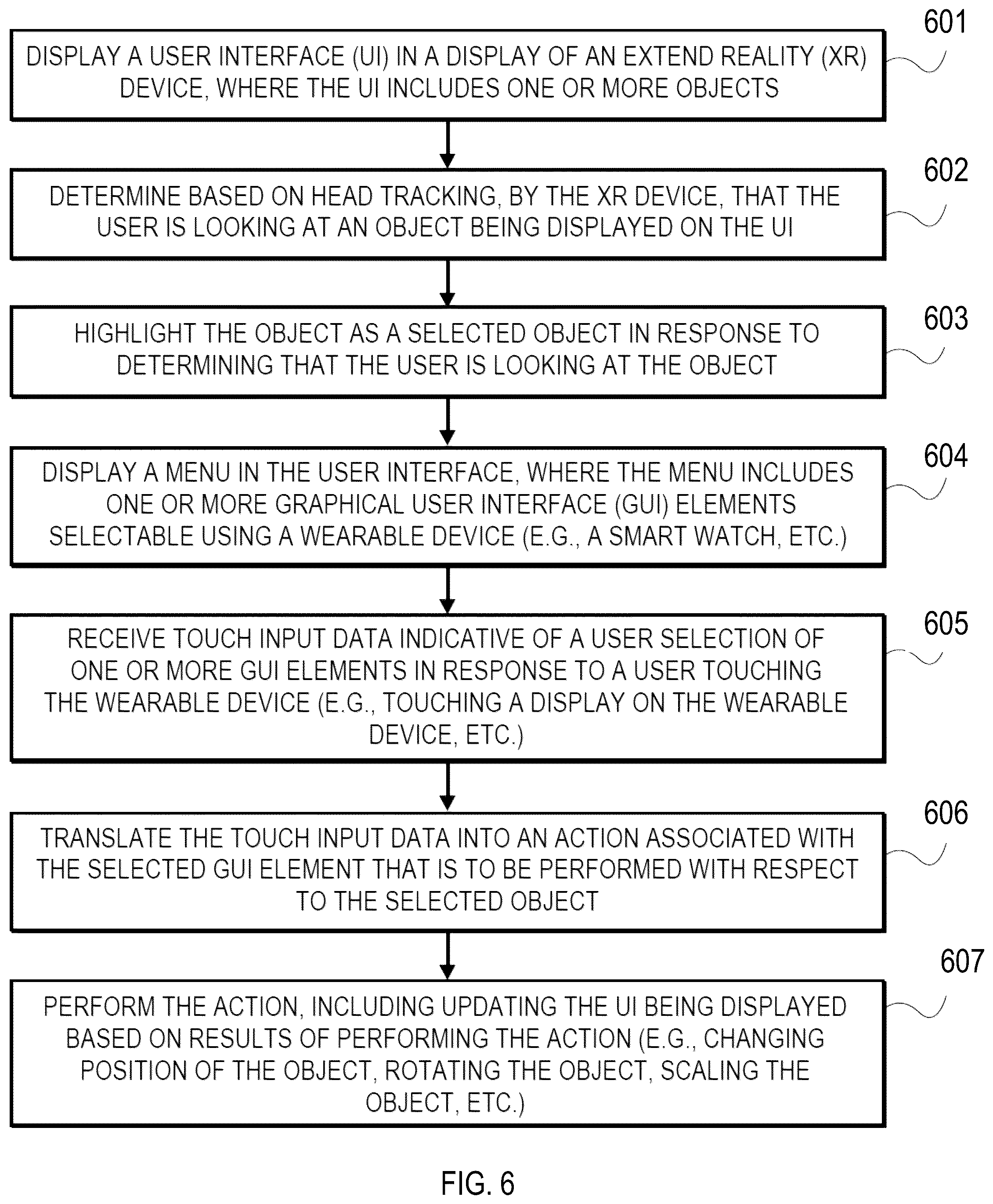 Patent US12105926 Figure 9 – XR manipulation feature with smart watch