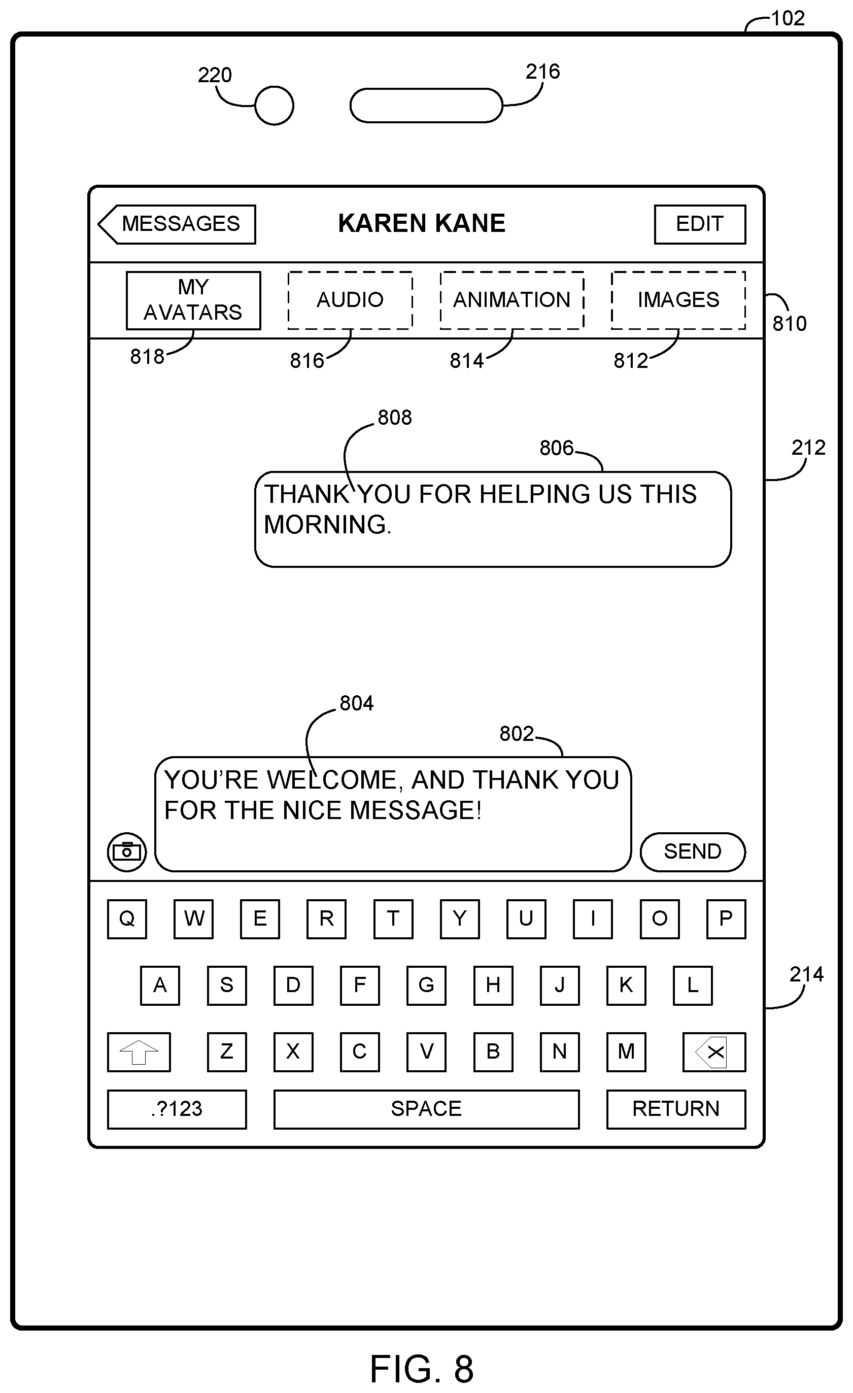 Patent US12105928 Figure 6 – Selectively augmenting communications transmitted by a communication device