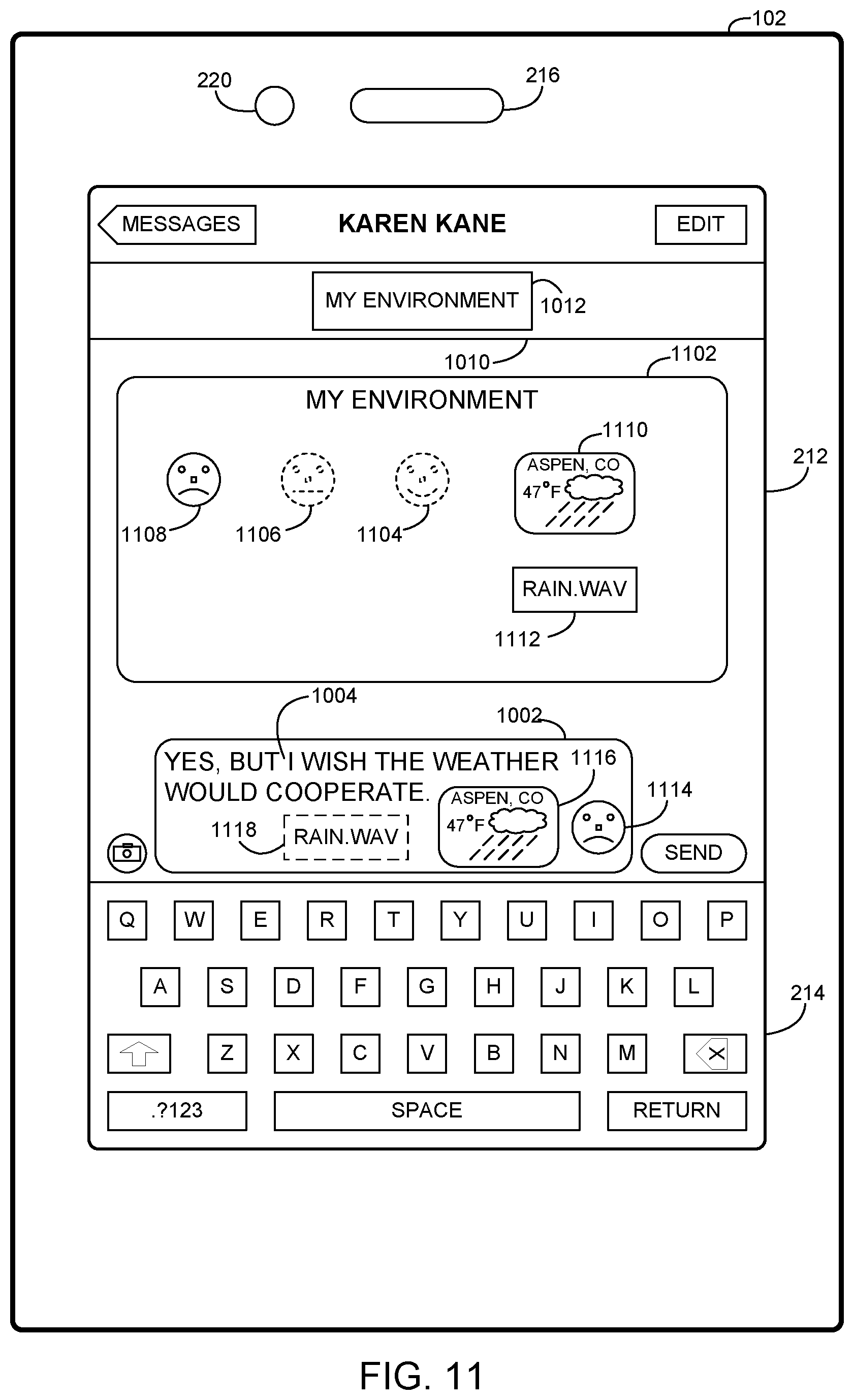 Patent US12105928 Figure 9 – Selectively augmenting communications transmitted by a communication device