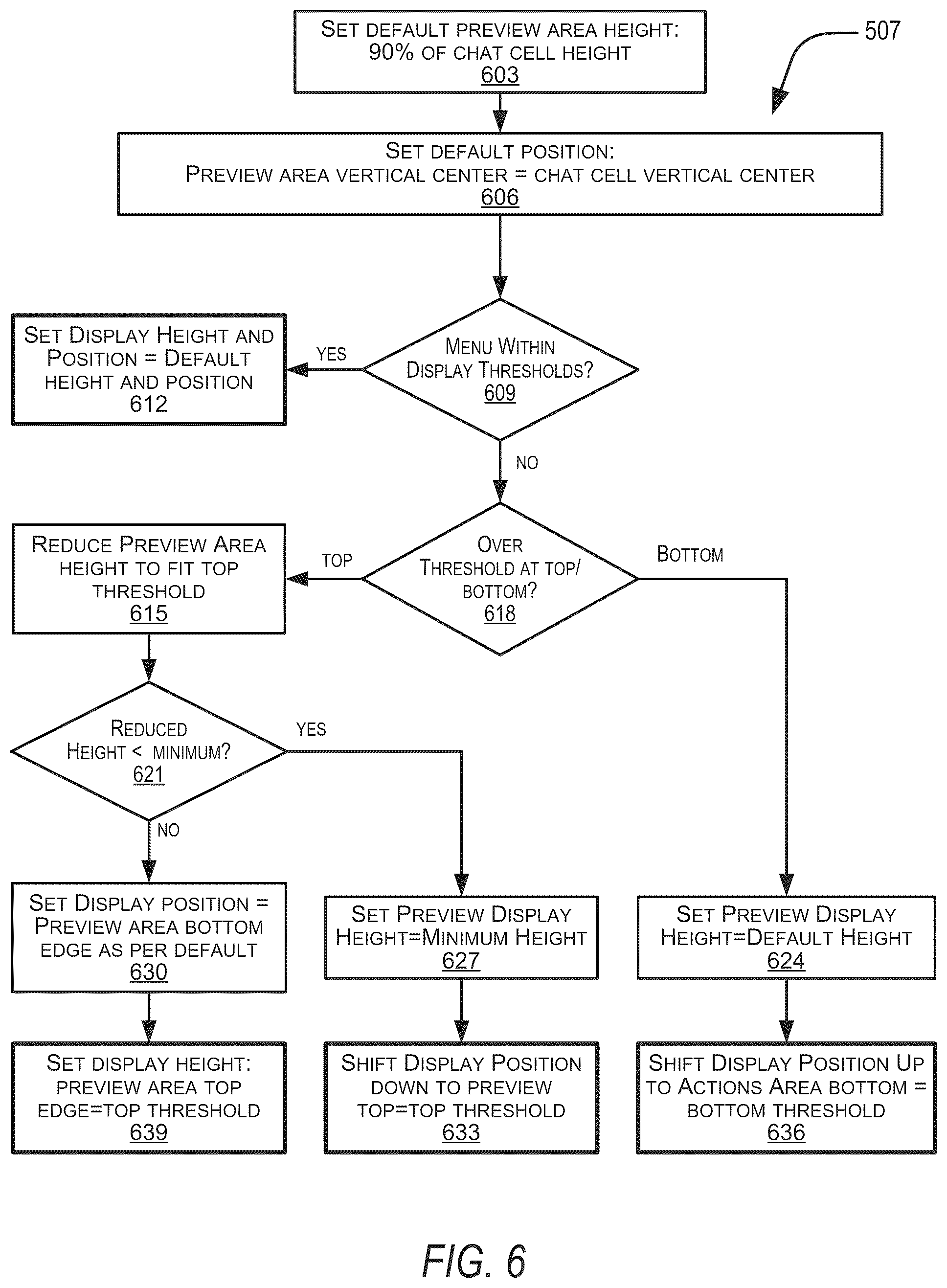 Patent US12105931 Figure 7 – Contextual action mechanisms in chat user interfaces