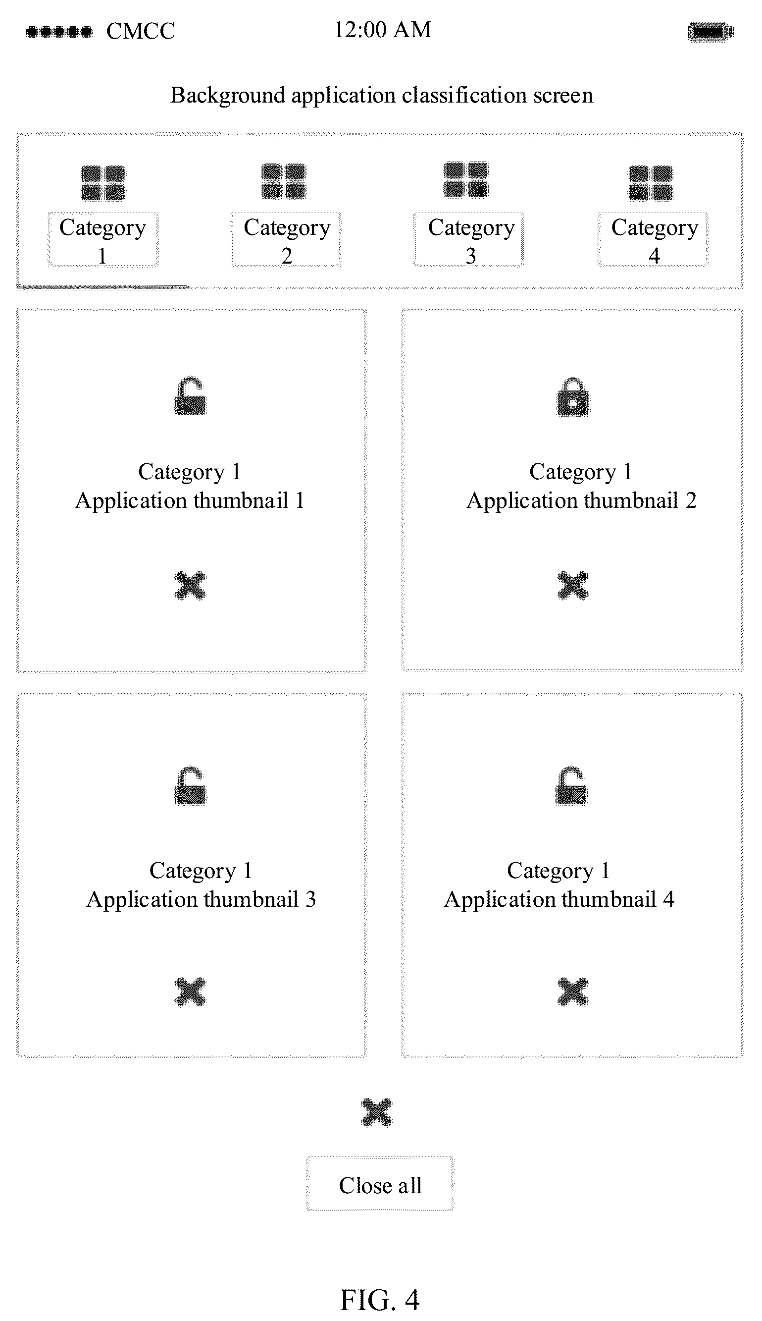 Patent US12105935 Figure 4 – Method for displaying background application and mobile terminal