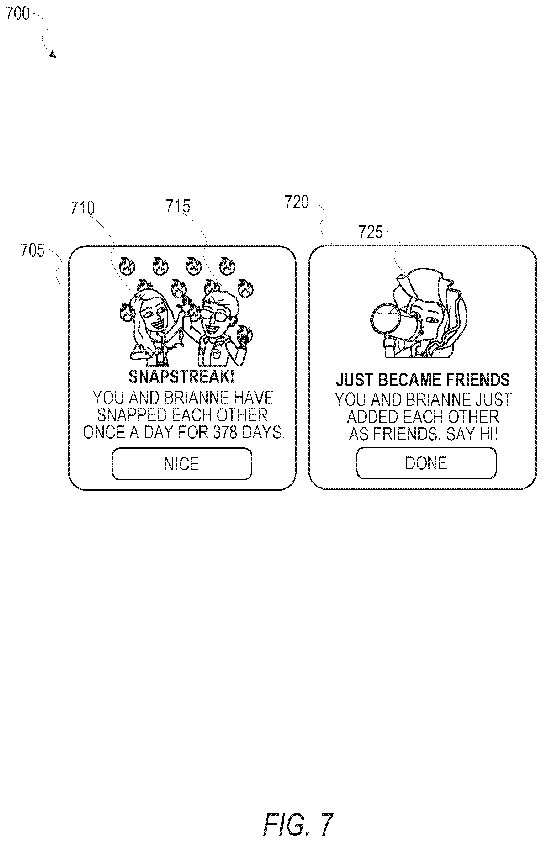 Patent US12105938 Figure 7 – Collaborative achievement interface