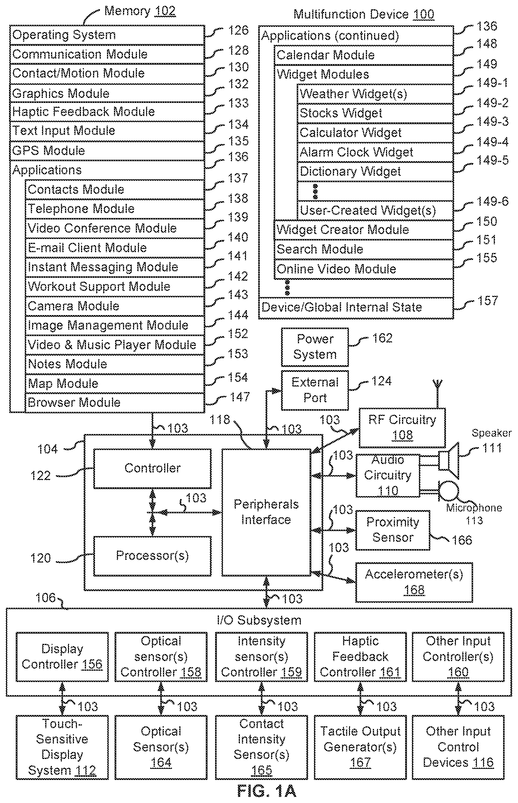 Patent US12105942 Figure 1 – Input device and user interface interactions