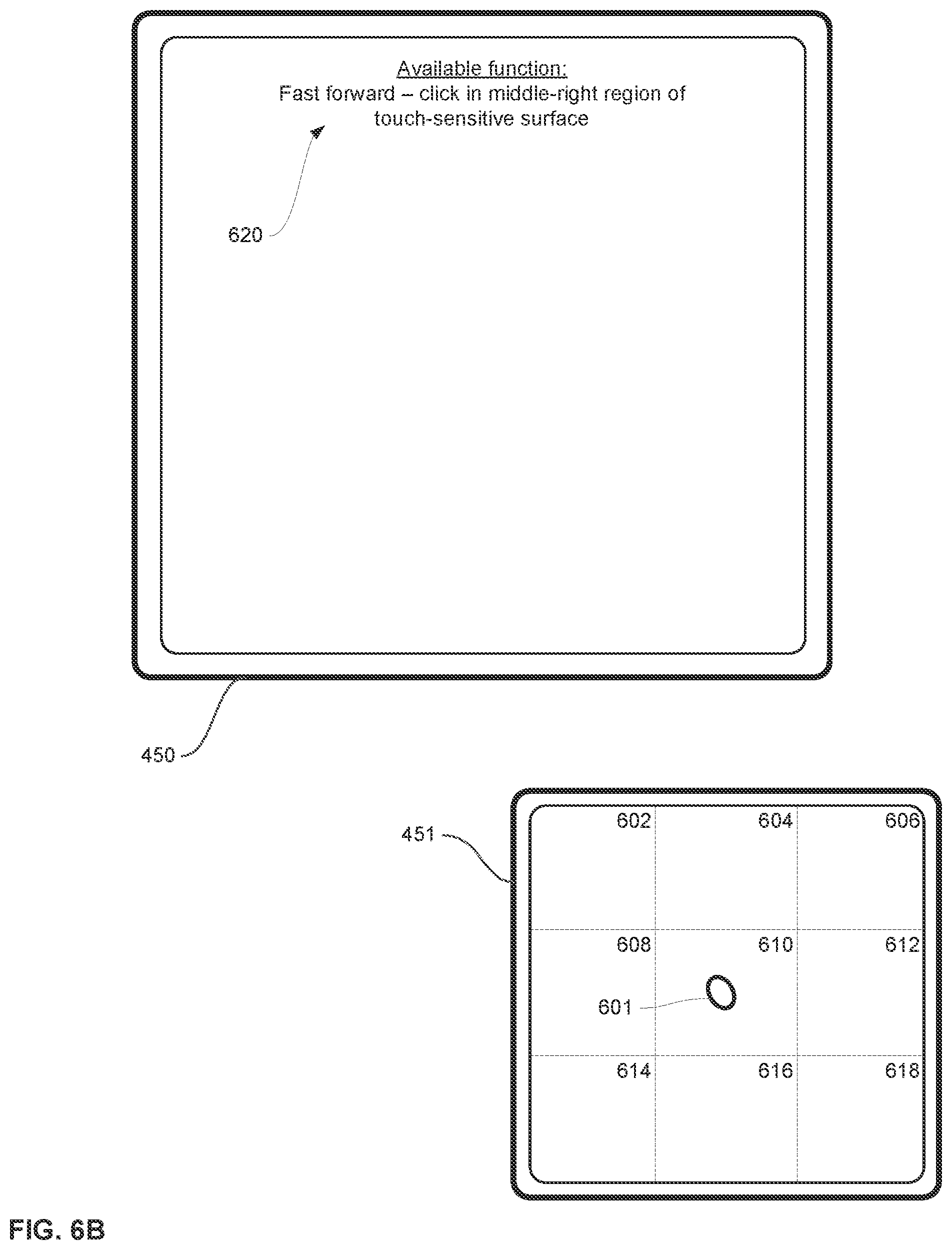 Patent US12105942 Figure 8 – Input device and user interface interactions