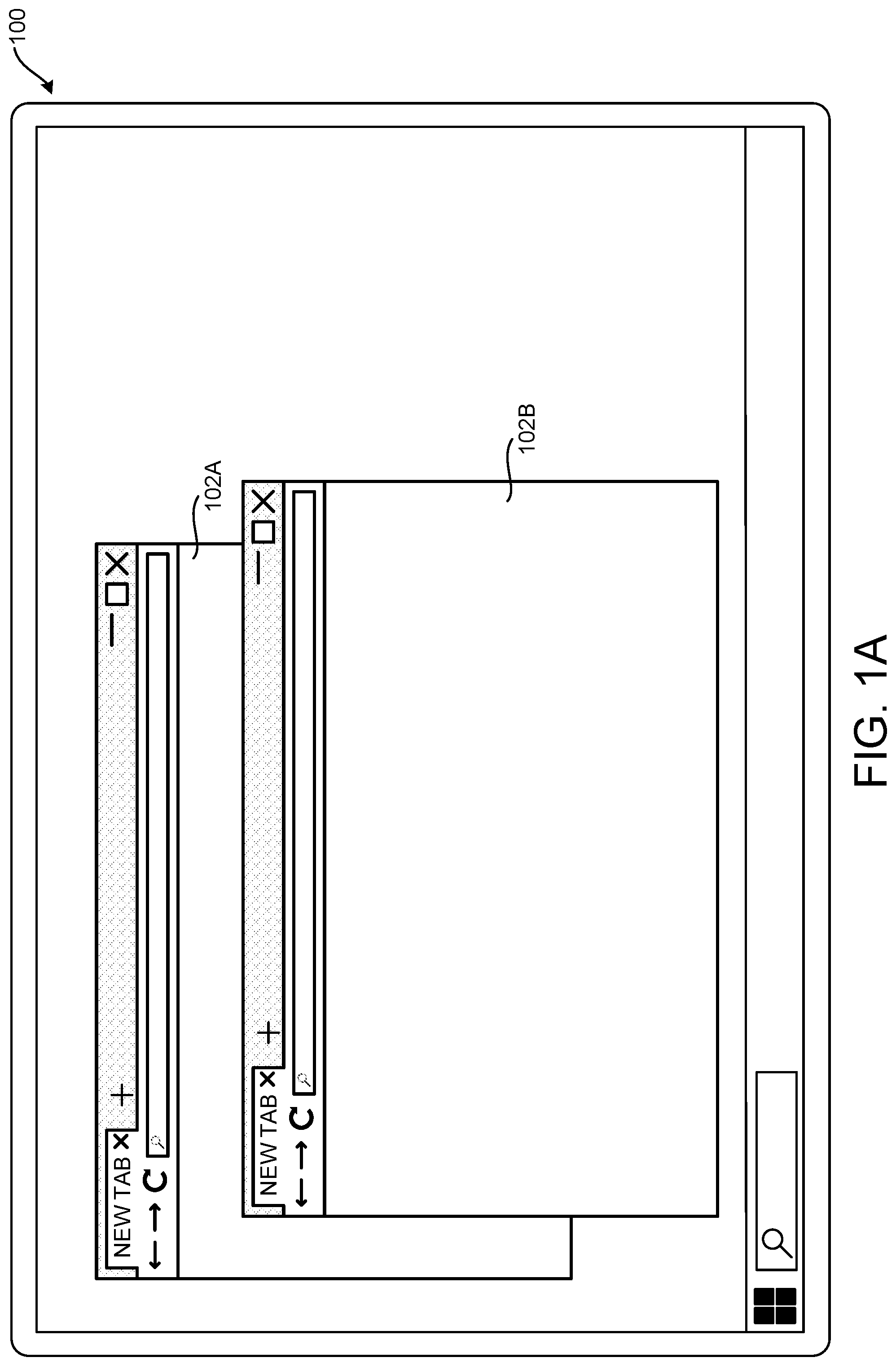 Patent US12105944 — Providing visual feedback during touch-based operations on user interface elements — Figure 1