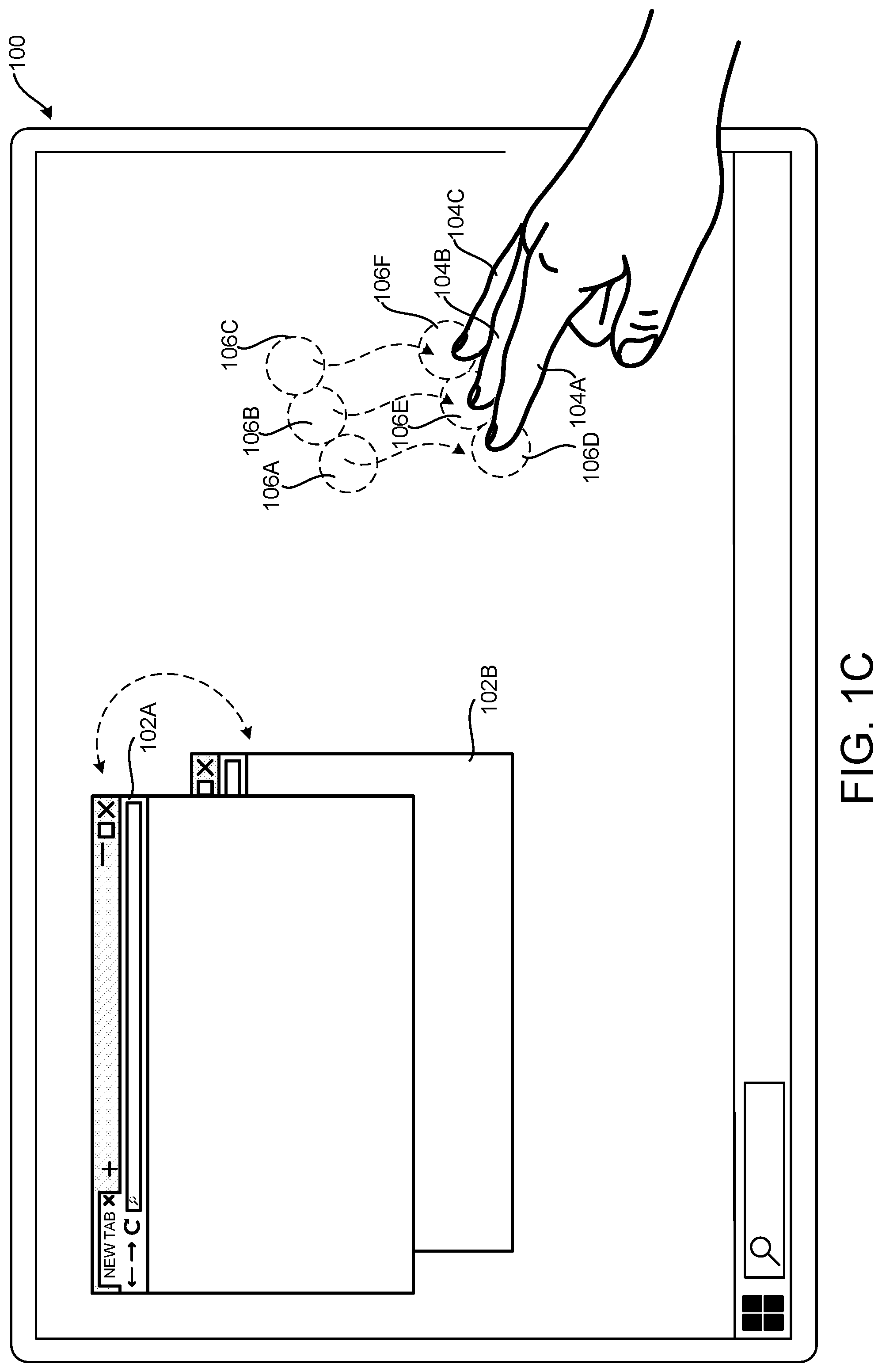 Patent US12105944 Figure 3 – Providing visual feedback during touch-based operations on user interface elements