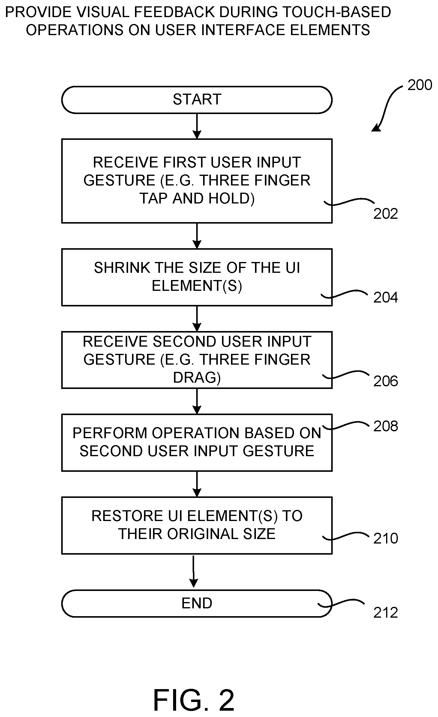 Patent US12105944 Figure 5 – Providing visual feedback during touch-based operations on user interface elements