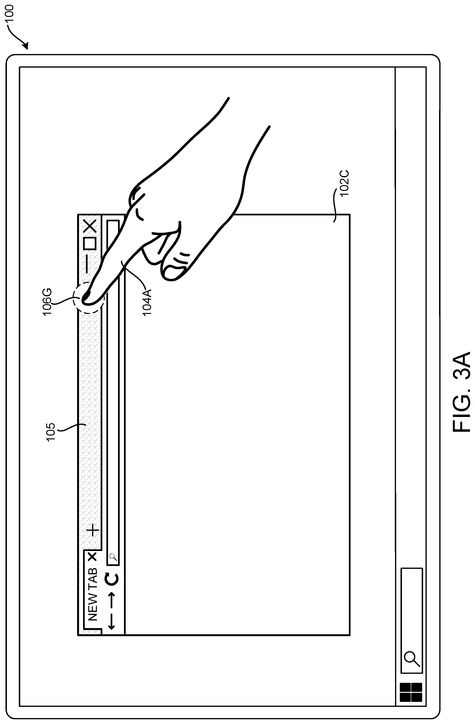 Patent US12105944 Figure 6 – Providing visual feedback during touch-based operations on user interface elements