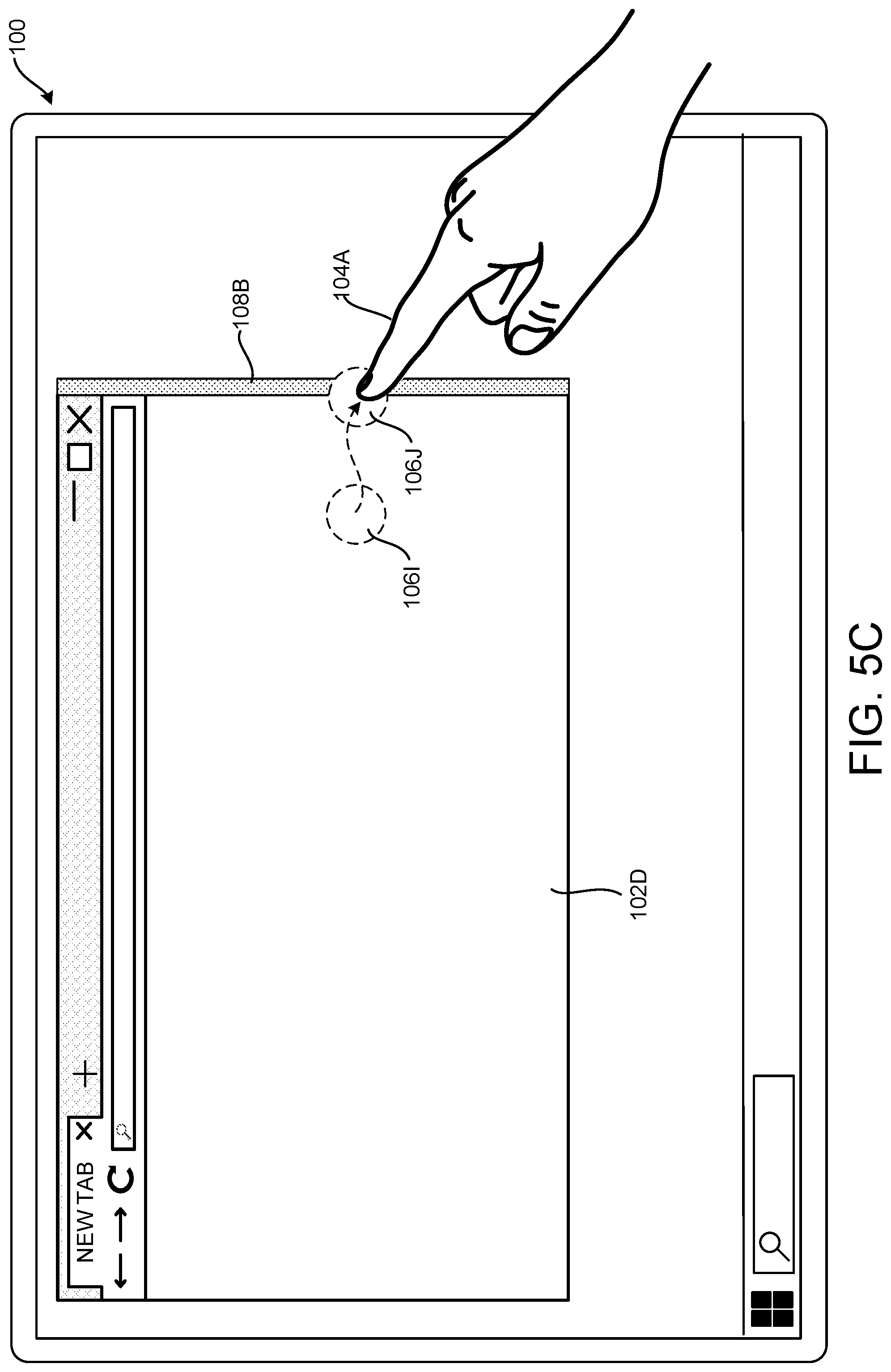 Patent US12105944 Figure 14 – Providing visual feedback during touch-based operations on user interface elements