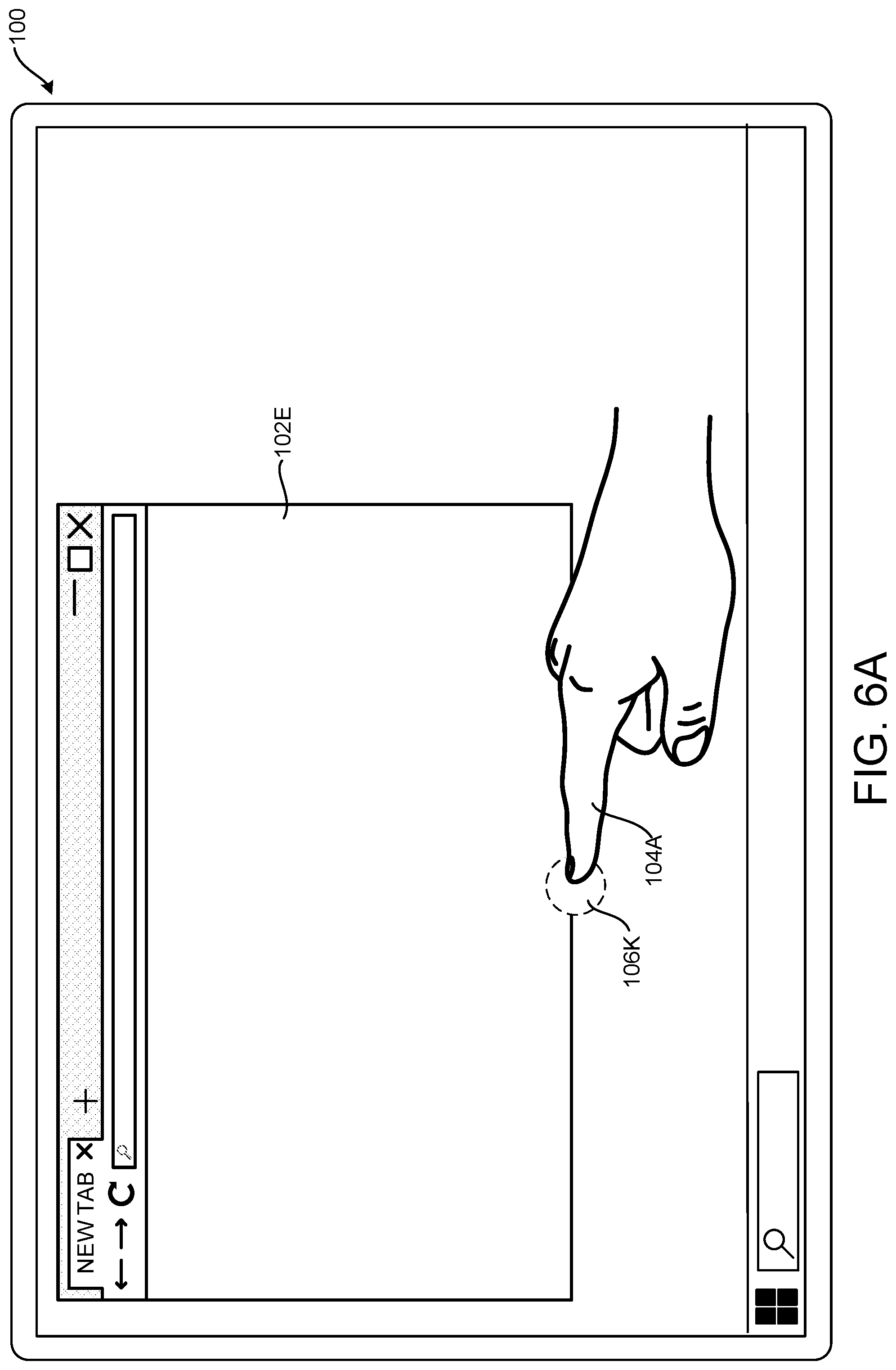Patent US12105944 Figure 16 – Providing visual feedback during touch-based operations on user interface elements