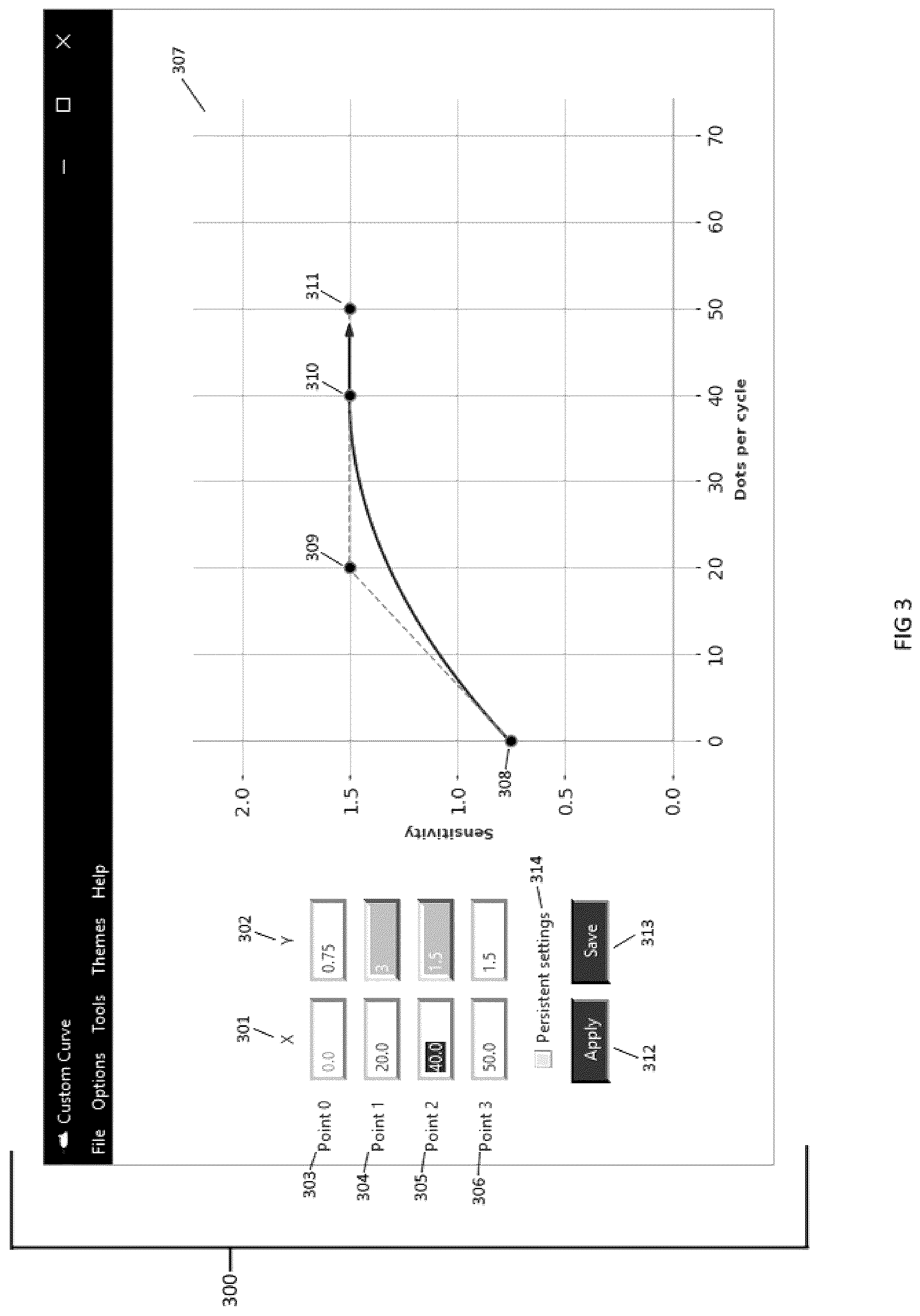 Patent US12105945 Figure 3 – System and method for alteration of and interpretation of data from input devices