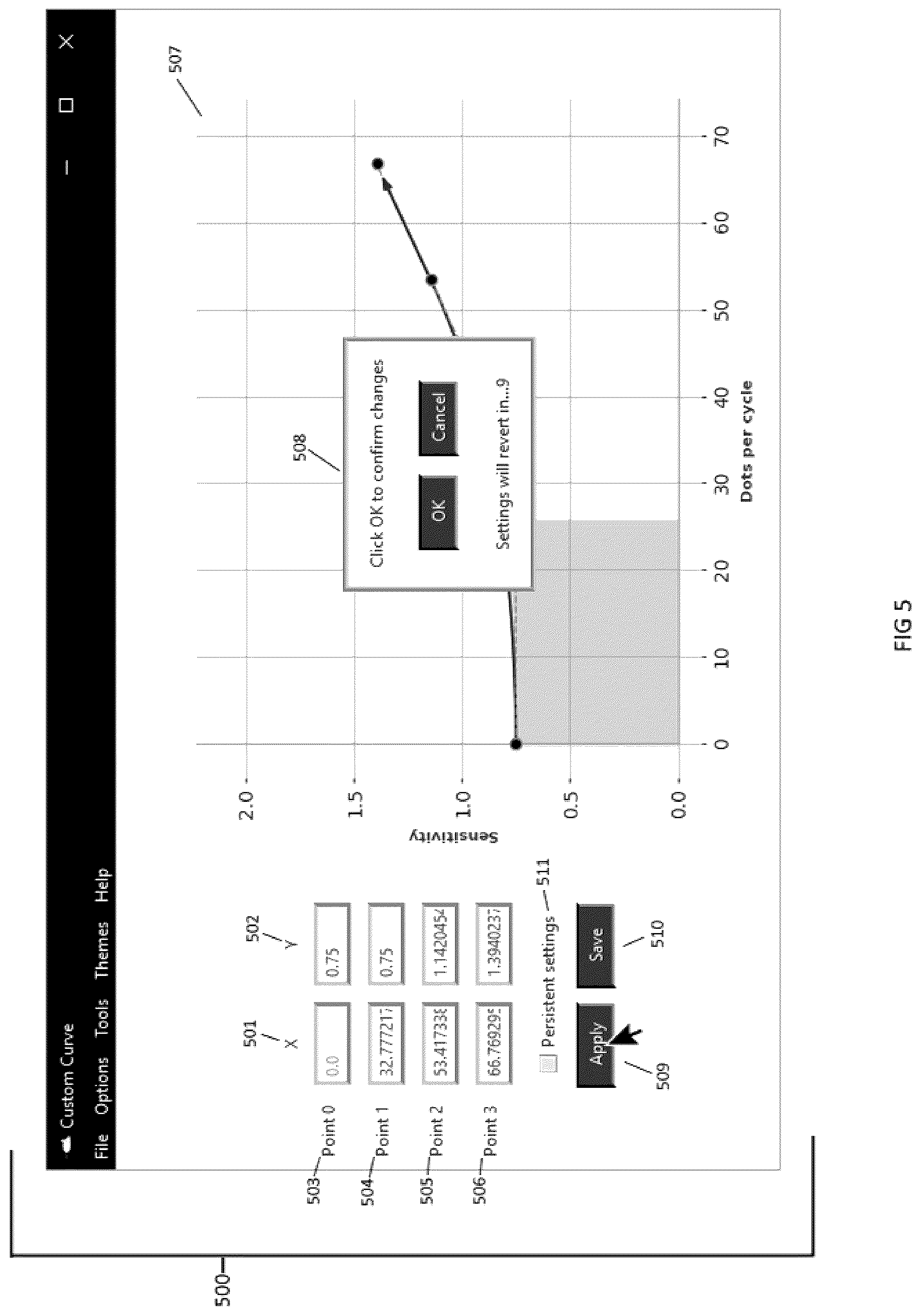 Patent US12105945 Figure 5 – System and method for alteration of and interpretation of data from input devices