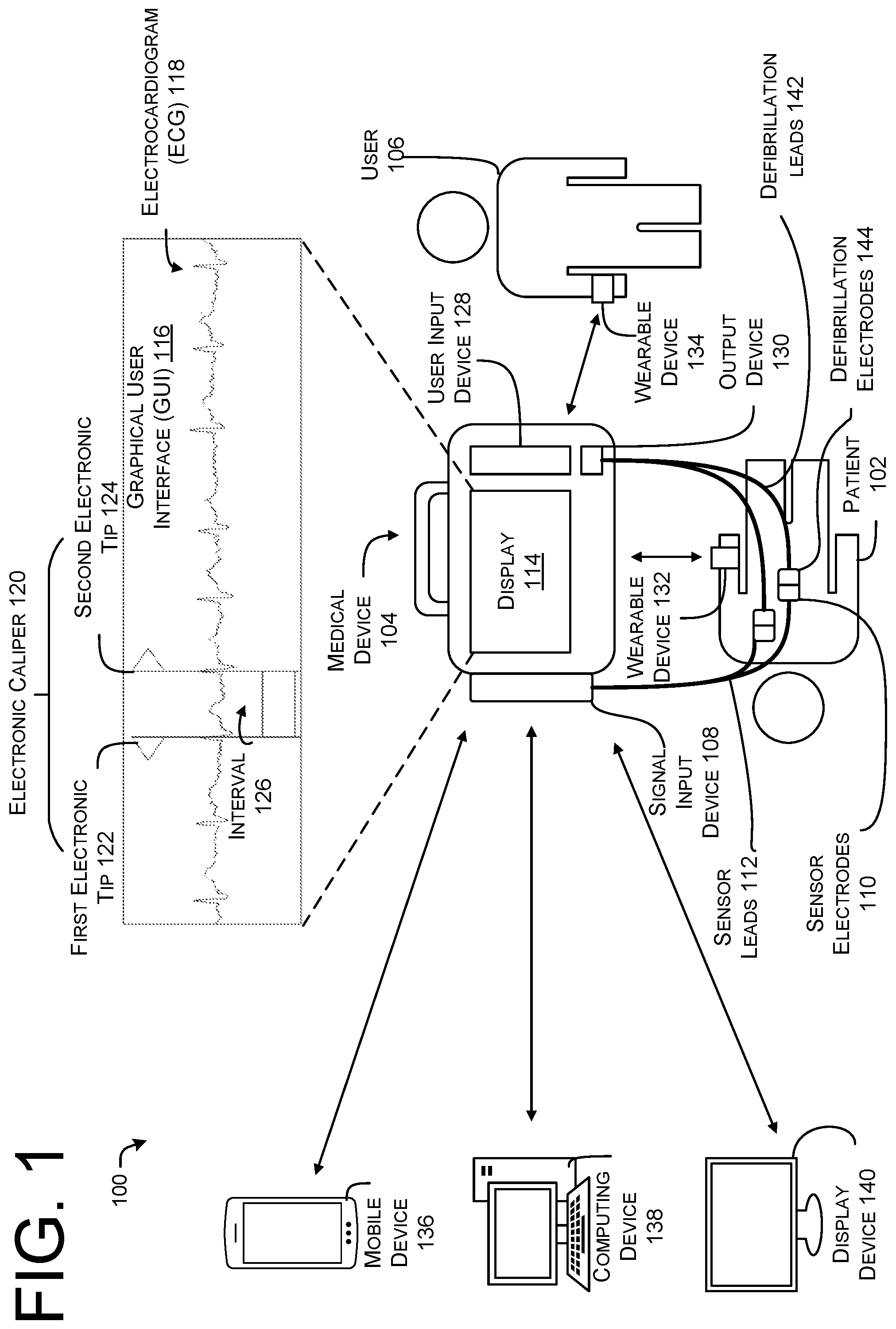 Patent US12105947 — Electronic electrocardiogram calipers — Figure 1