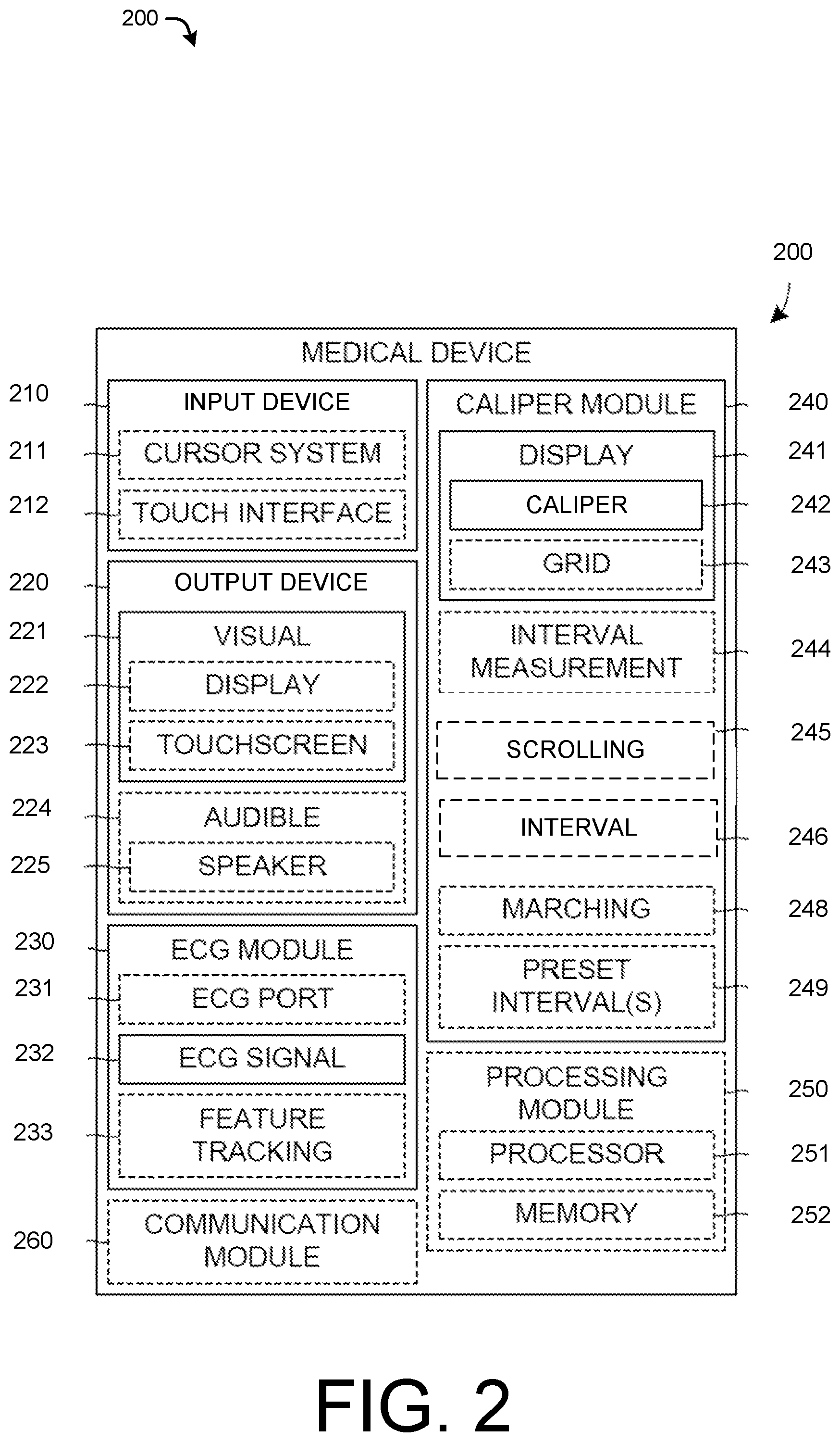 Patent US12105947 Figure 2 – Electronic electrocardiogram calipers