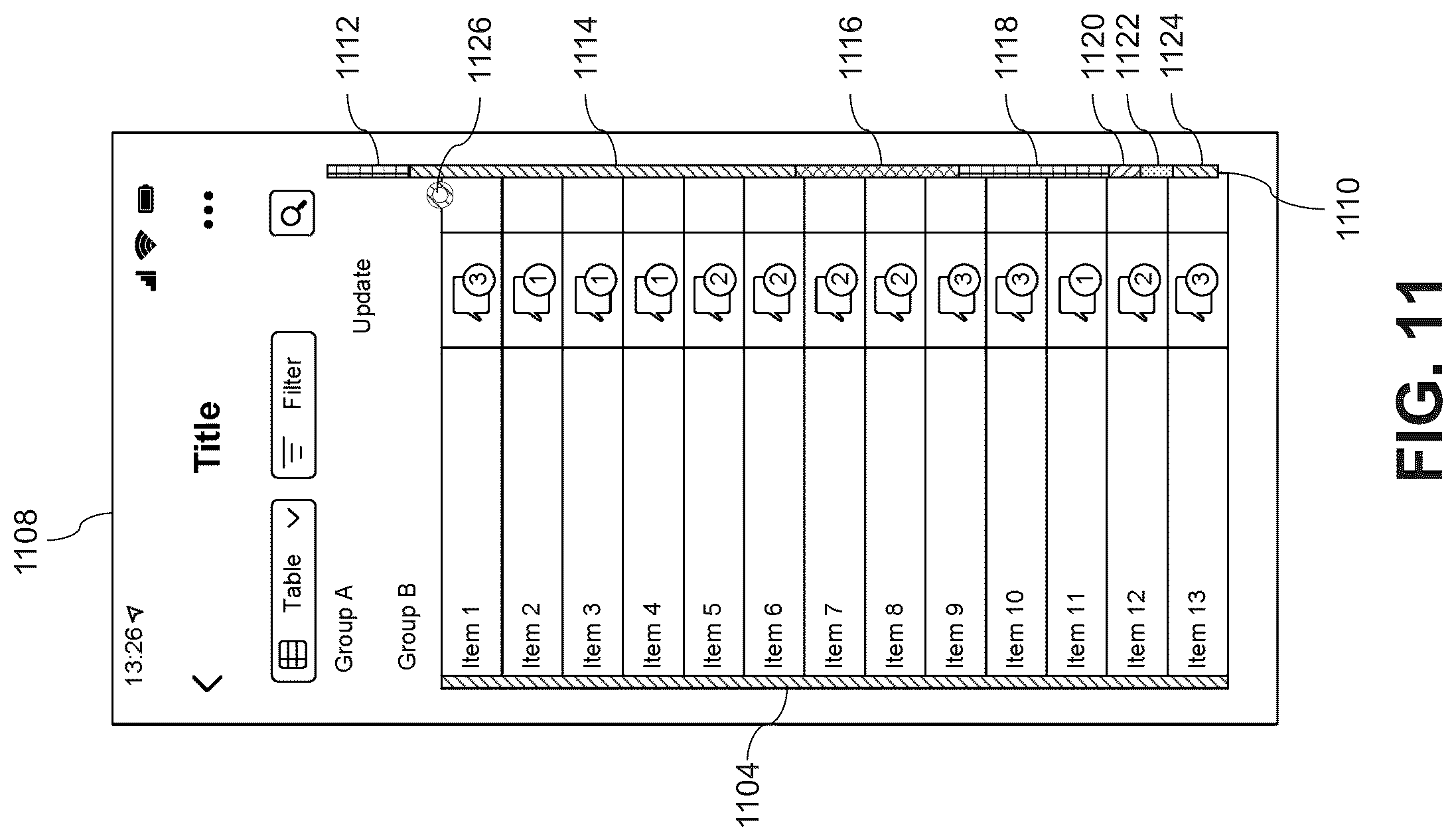 Patent US12105948 Figure 14 – Digital processing systems and methods for display navigation mini maps