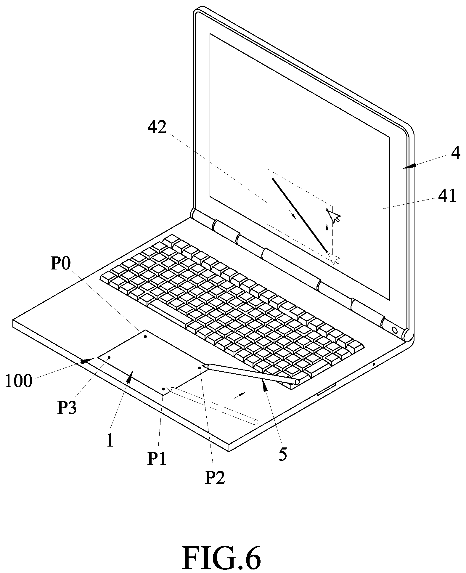 Patent US12105949 Figure 6 – Touchpad device and operation method of the same