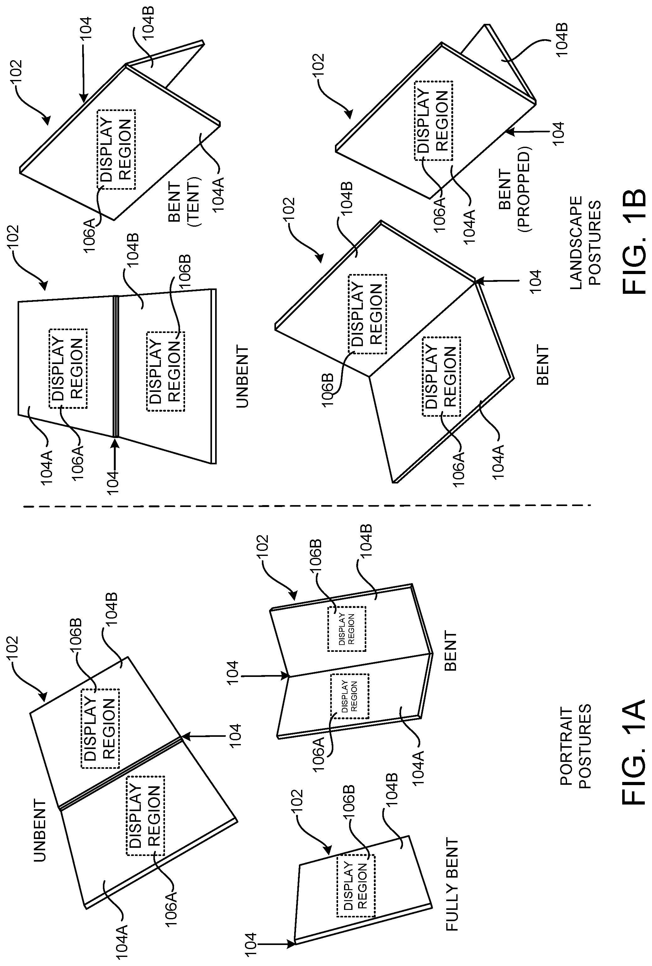 Patent US12105950 Figure 1 – Extensions to global keyboard shortcuts for computing devices having multiple display regions