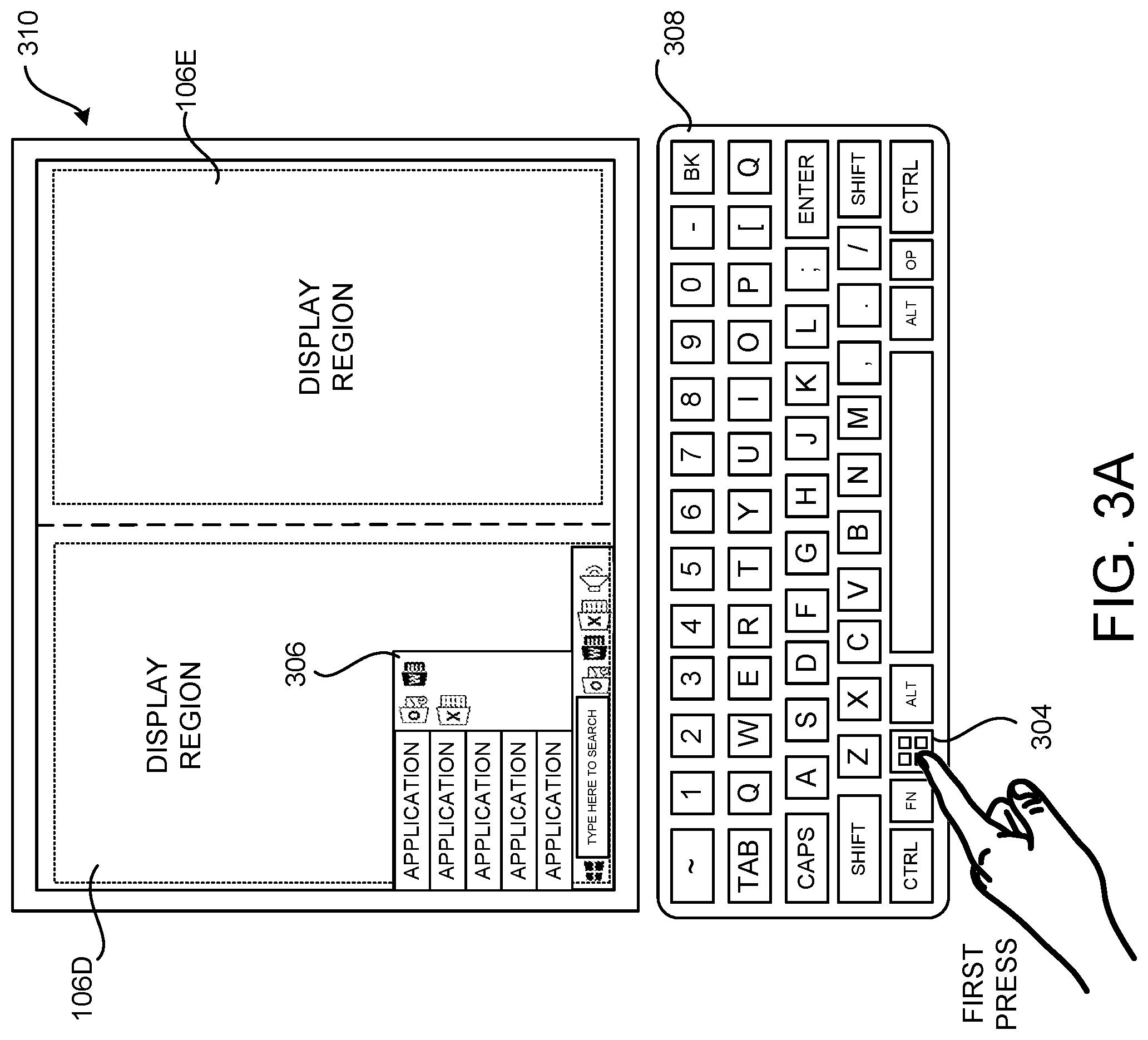 Patent US12105950 Figure 4 – Extensions to global keyboard shortcuts for computing devices having multiple display regions