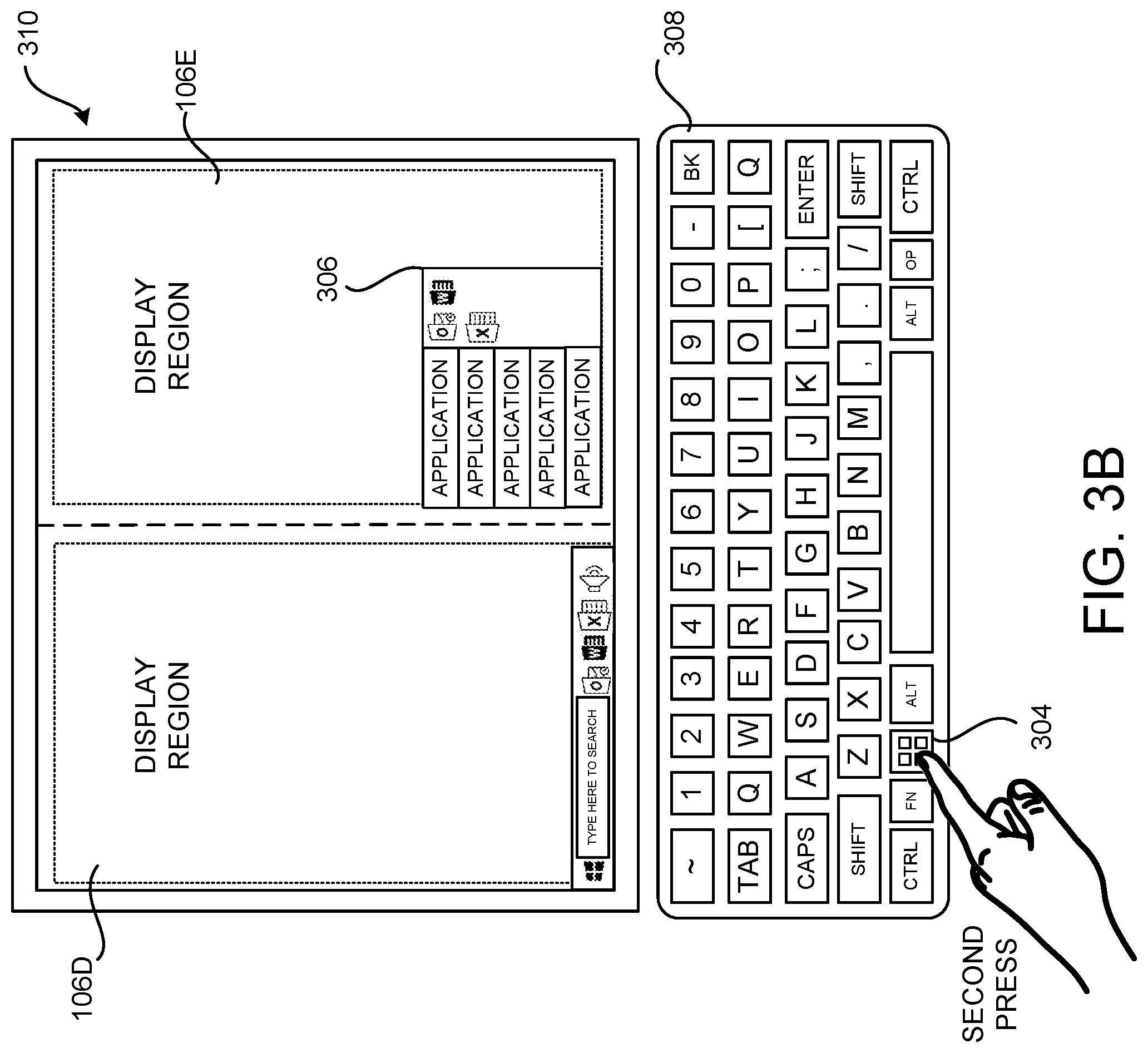 Patent US12105950 Figure 5 – Extensions to global keyboard shortcuts for computing devices having multiple display regions