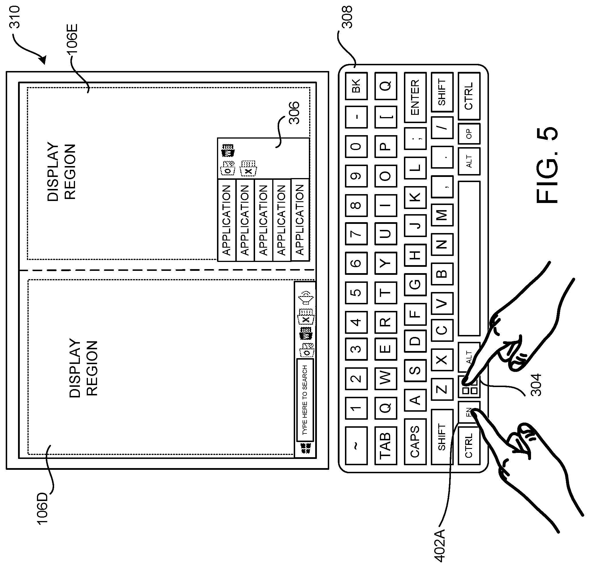 Patent US12105950 Figure 8 – Extensions to global keyboard shortcuts for computing devices having multiple display regions