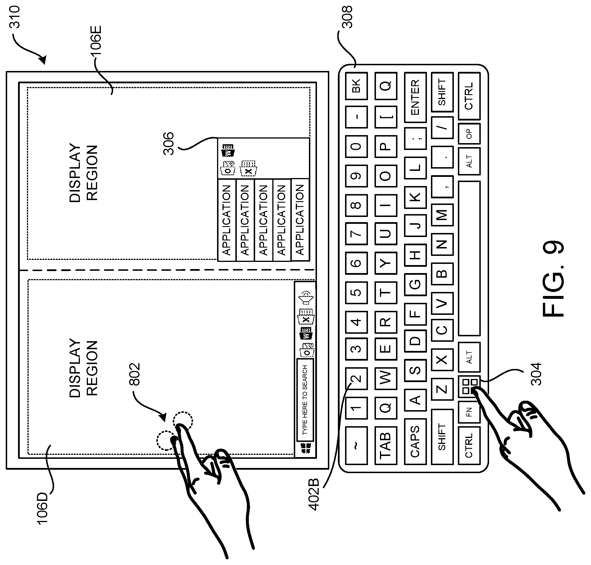 Patent US12105950 Figure 13 – Extensions to global keyboard shortcuts for computing devices having multiple display regions